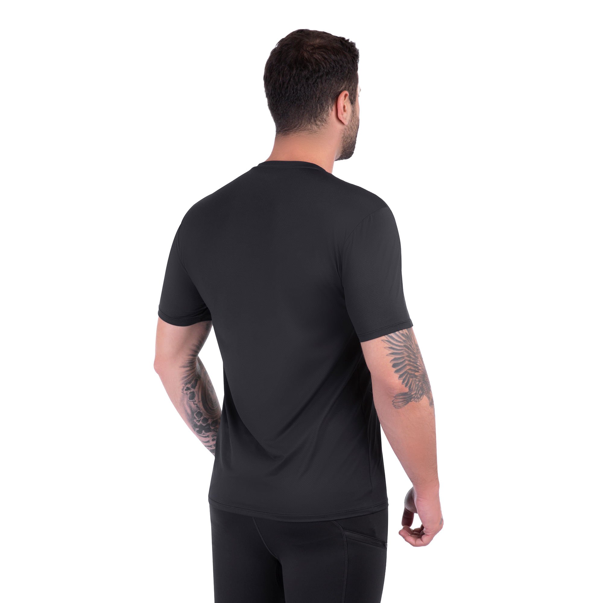 Camiseta de Corrida Mizuno Focus Stamp 2 Masculina Preto 5