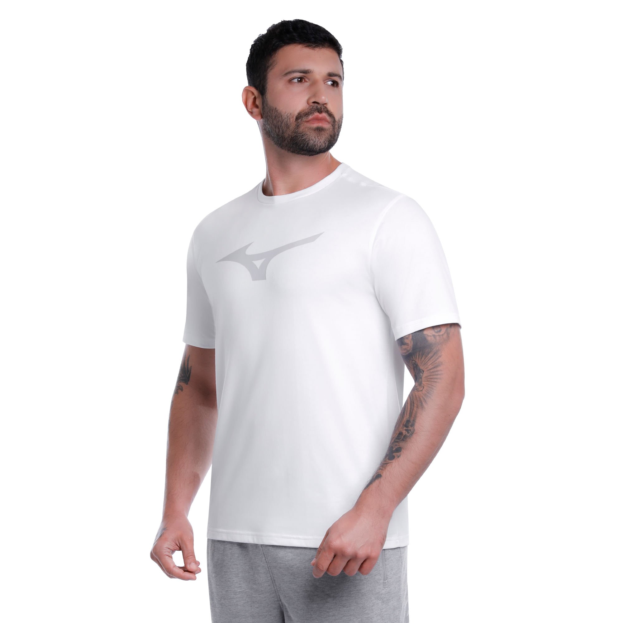 Camiseta Mizuno Basic Big Masculina Branco 2