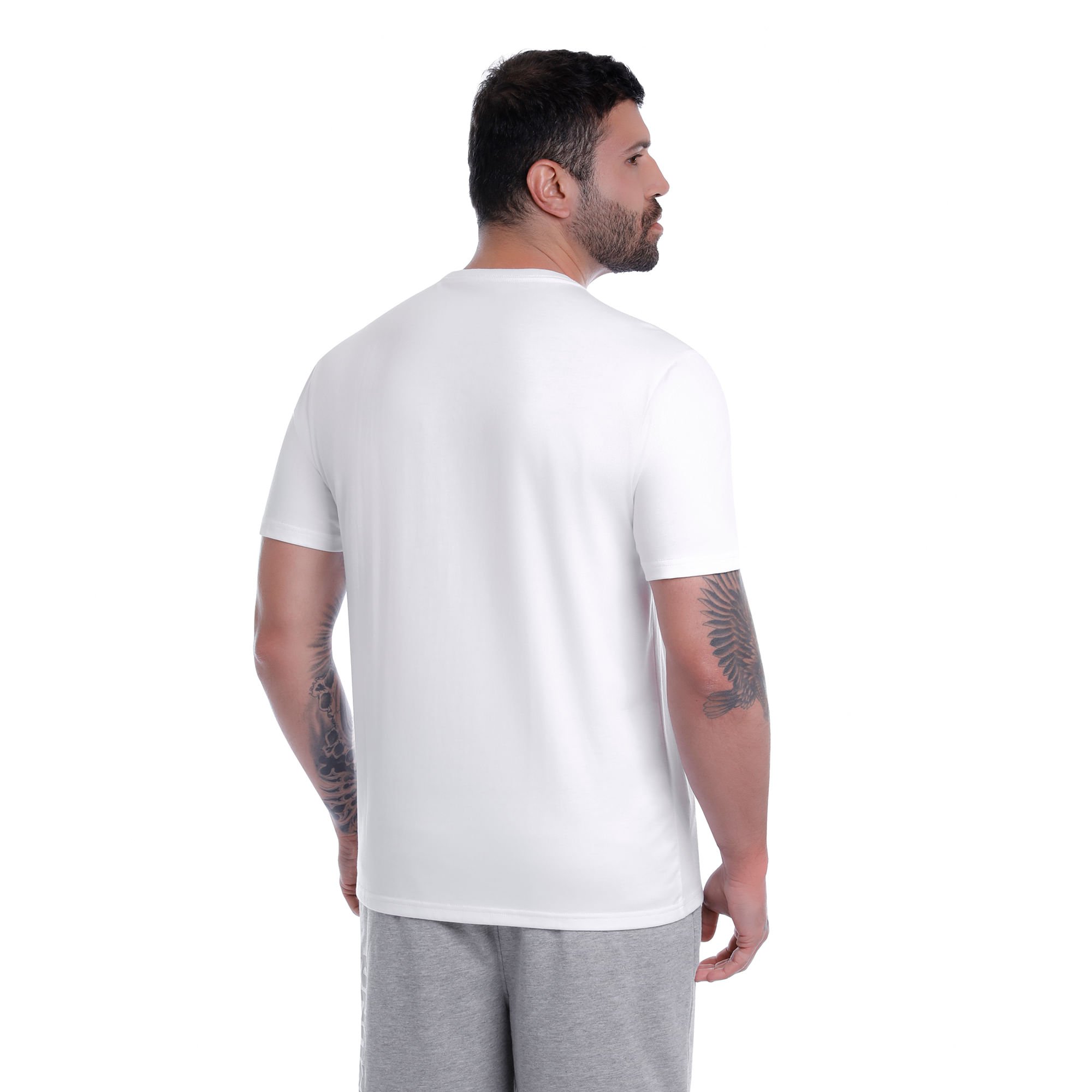 Camiseta Mizuno Basic Big Masculina Branco 4