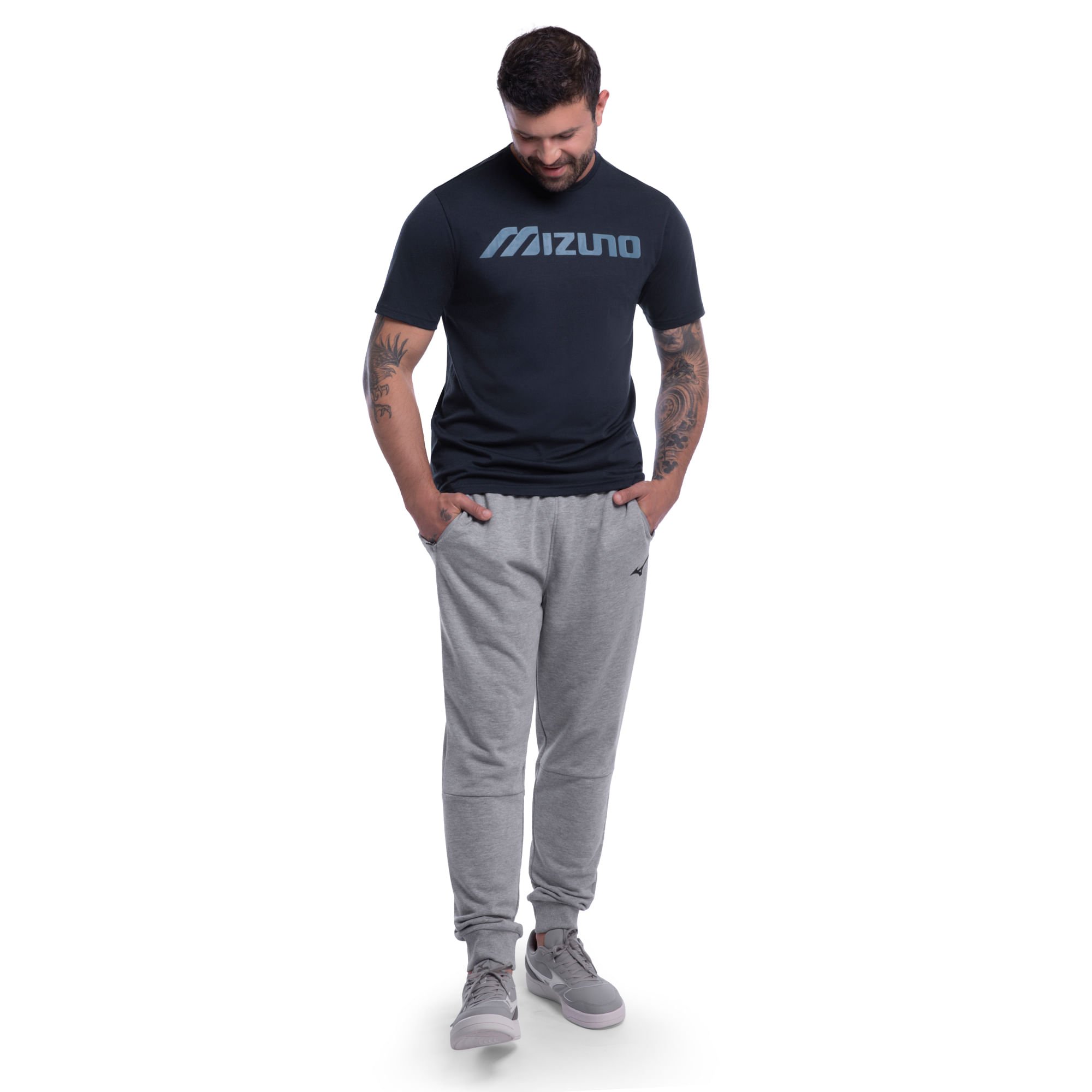 Camiseta Mizuno Big Logo Masculina Azul 3