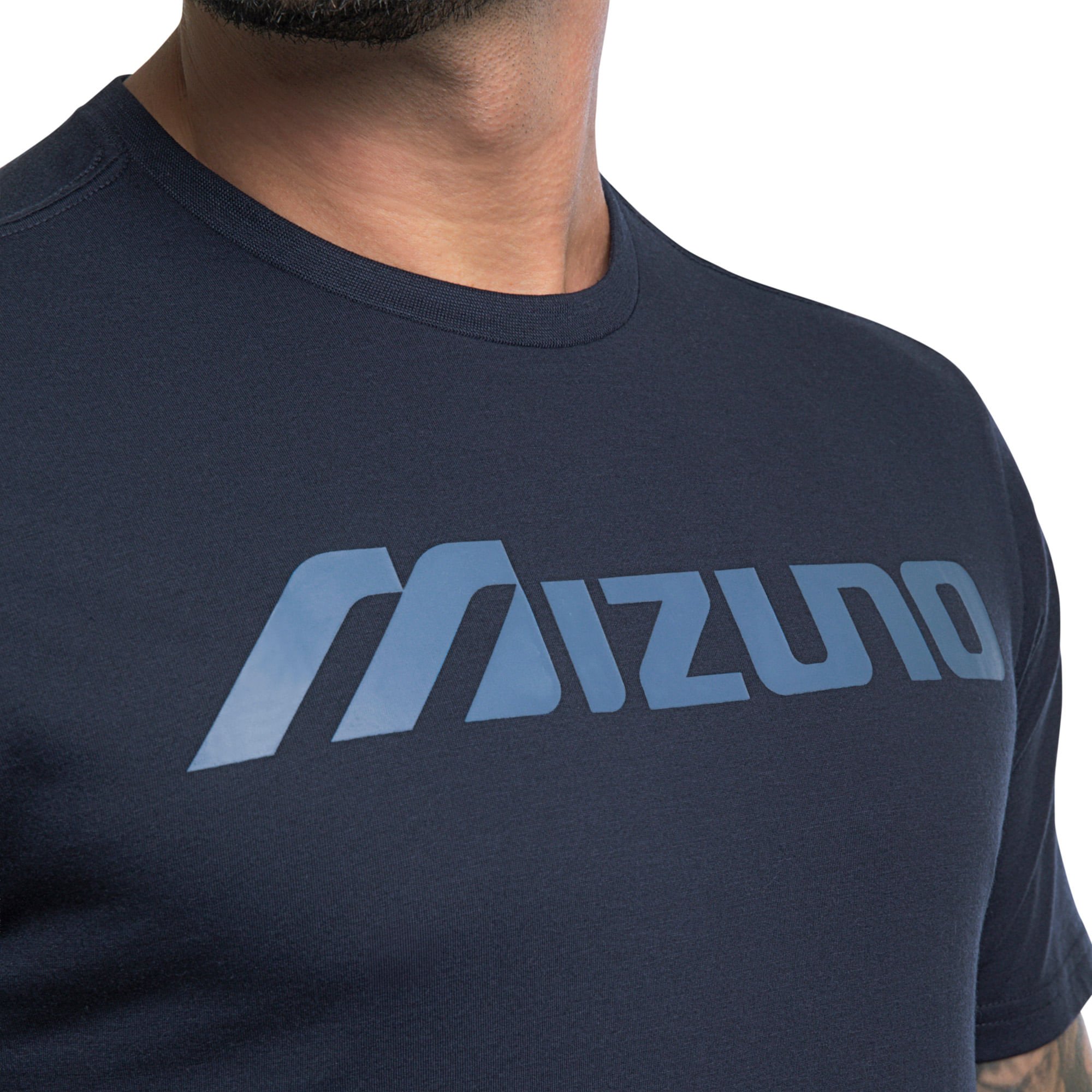 Camiseta Mizuno Big Logo Masculina Azul 4