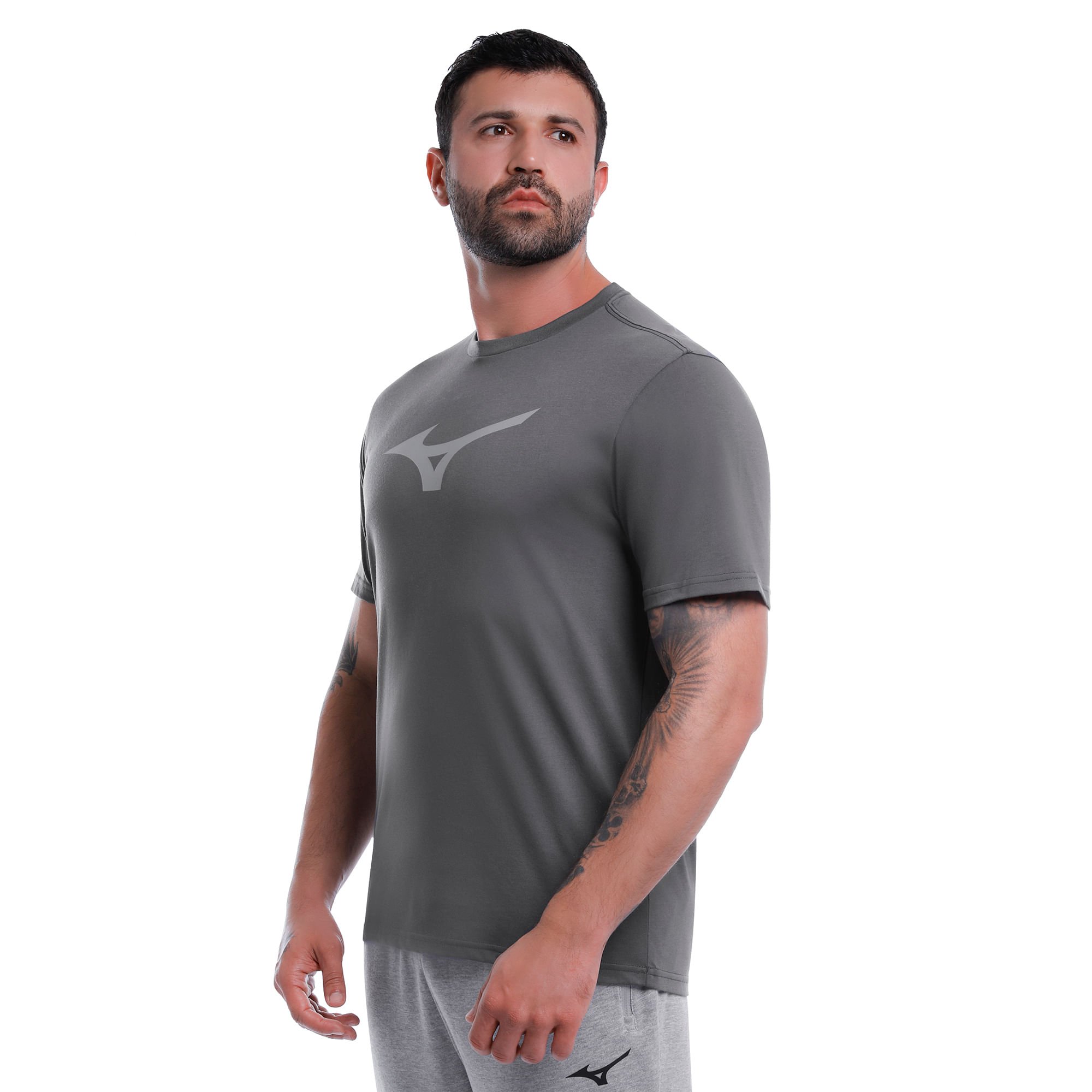 Camiseta Mizuno Basic Big Masculina Cinza 2