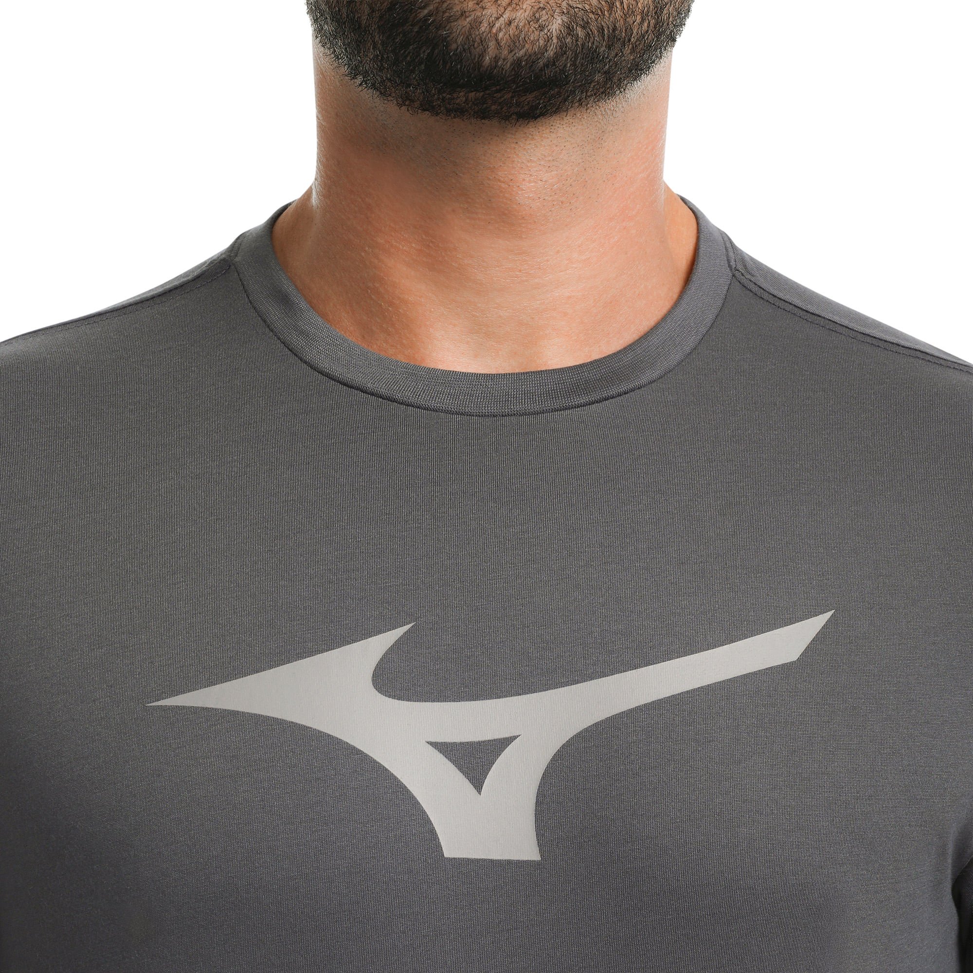 Camiseta Mizuno Basic Big Masculina Cinza 5