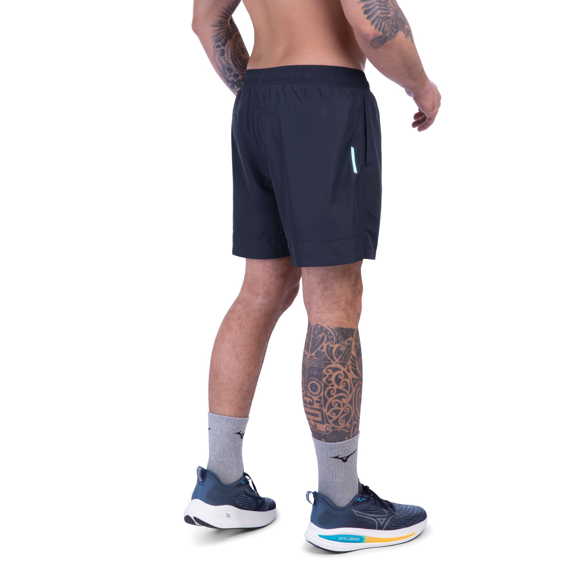 Bermuda de Corrida Mizuno Run Easy 5 Masculina Azul 2