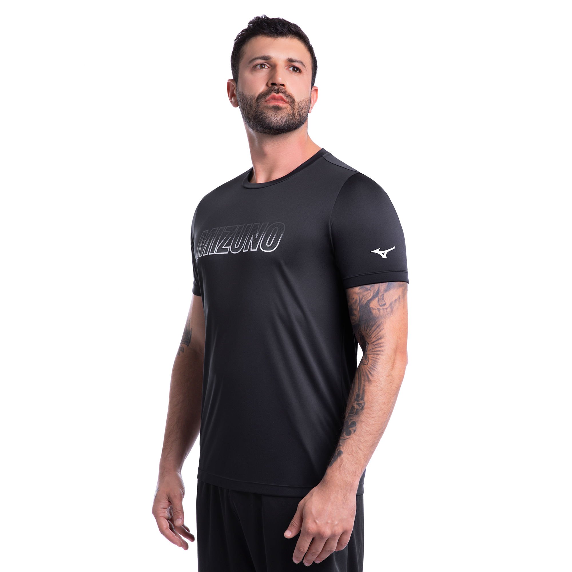 Camiseta de Treino Mizuno Energy Stamp Masculina Preto 2