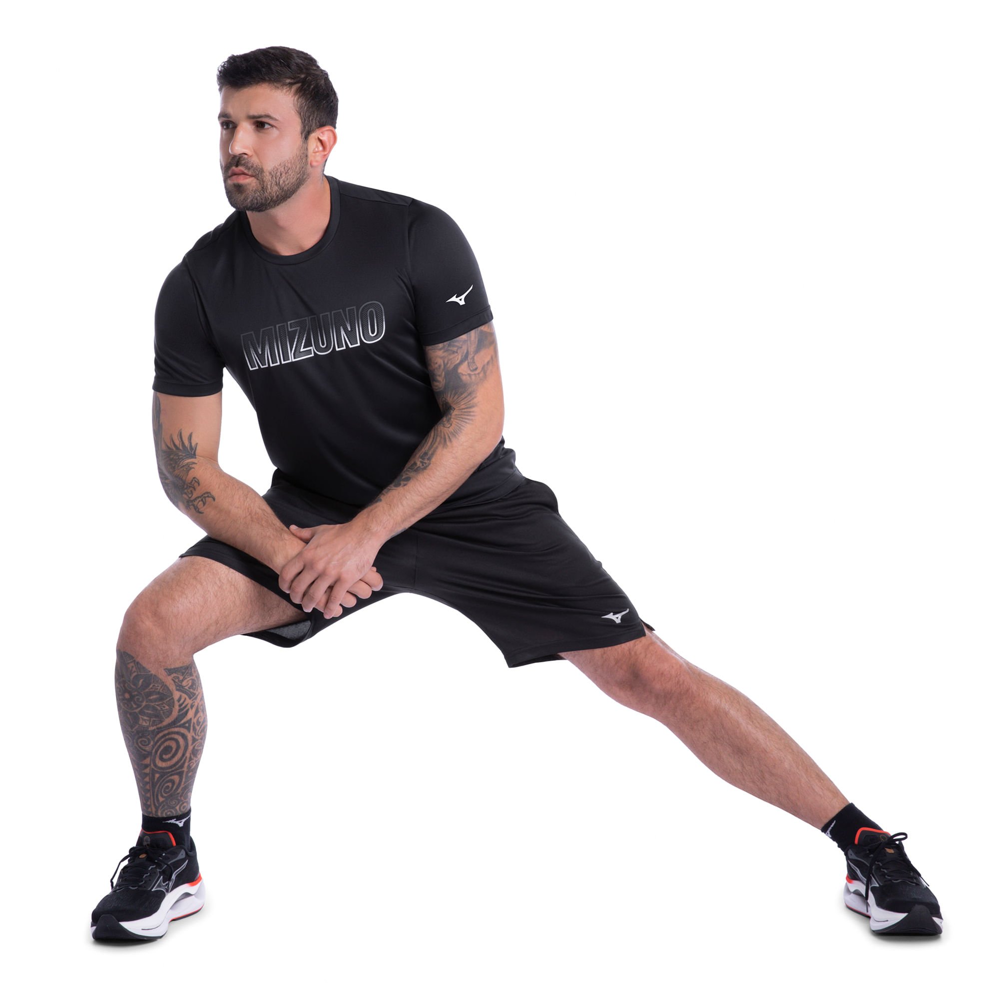 Camiseta de Treino Mizuno Energy Stamp Masculina Preto 3