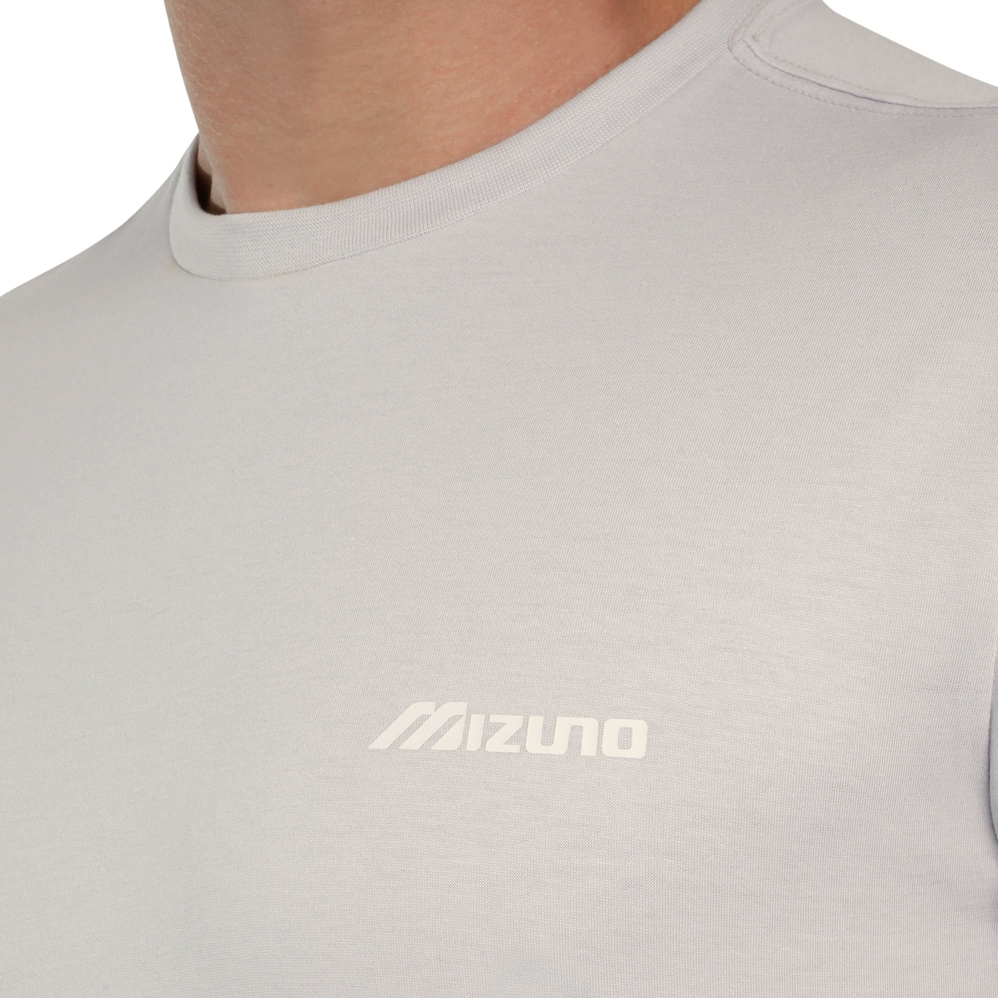 Camiseta Mizuno Basic Logo Masculina Cinza 5