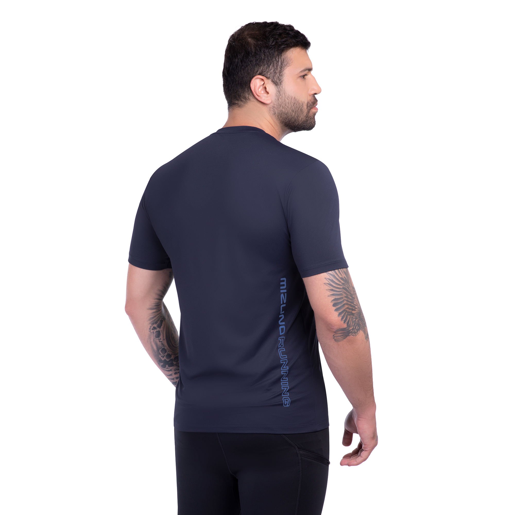 Camiseta de Corrida Mizuno Focus Stamp 2 Masculina Azul 5