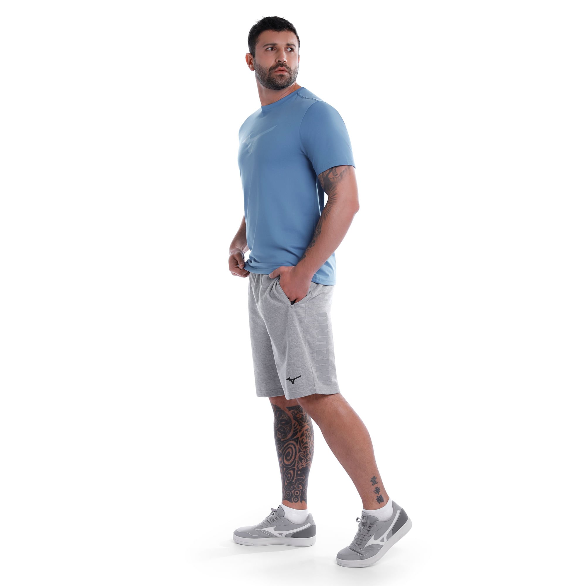 Camiseta Mizuno Basic Big Masculina Azul 3