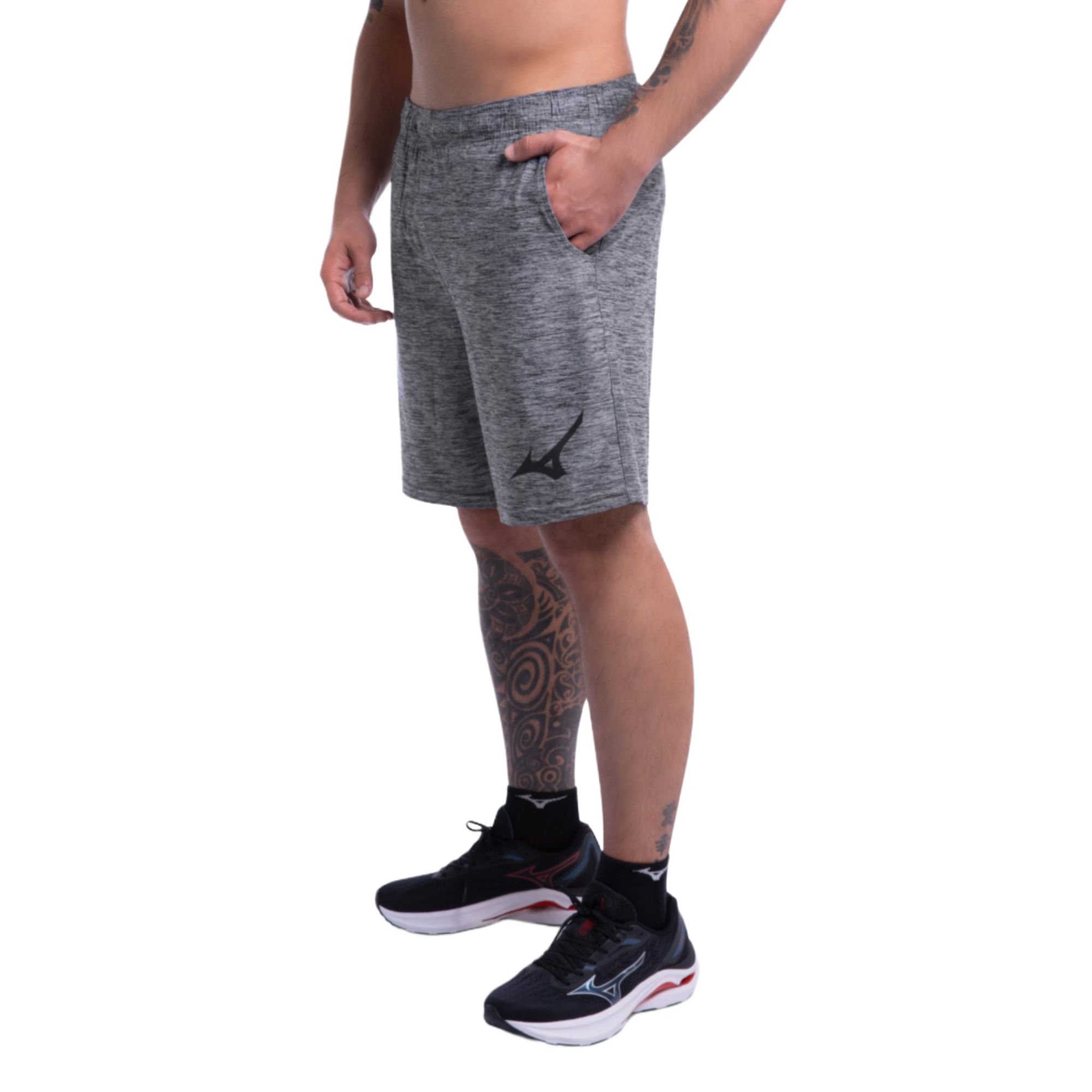 Bermuda de Treino Mizuno Malha Soul Fit Masculina Cinza 2