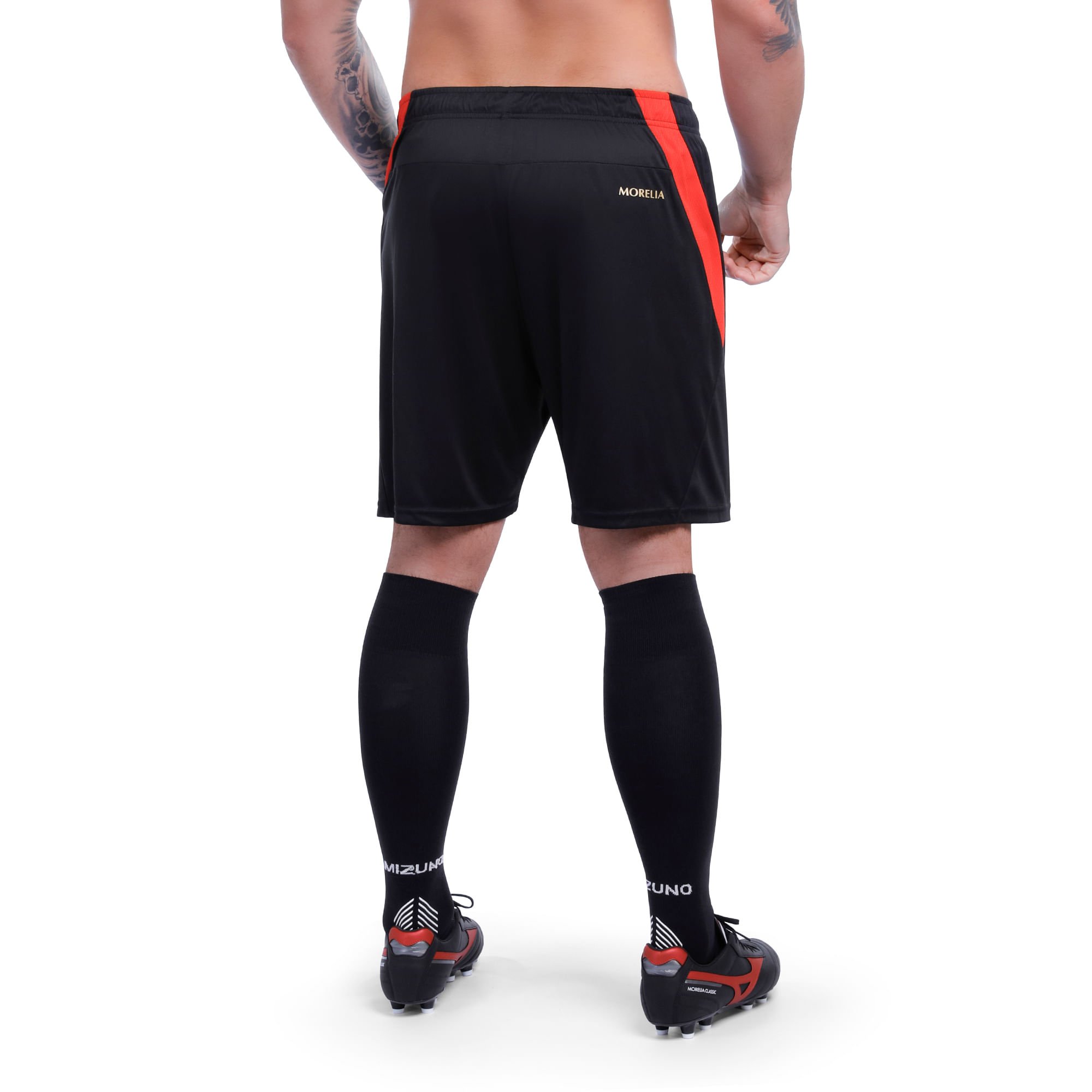 Shorts de Futebol Mizuno Morelia Masculino Preto 4