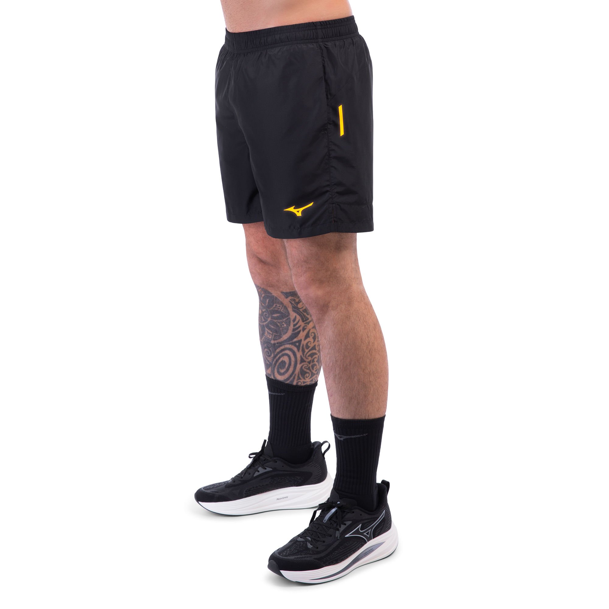 Bermuda de Corrida Mizuno Run Easy 5 Masculina Preto 2