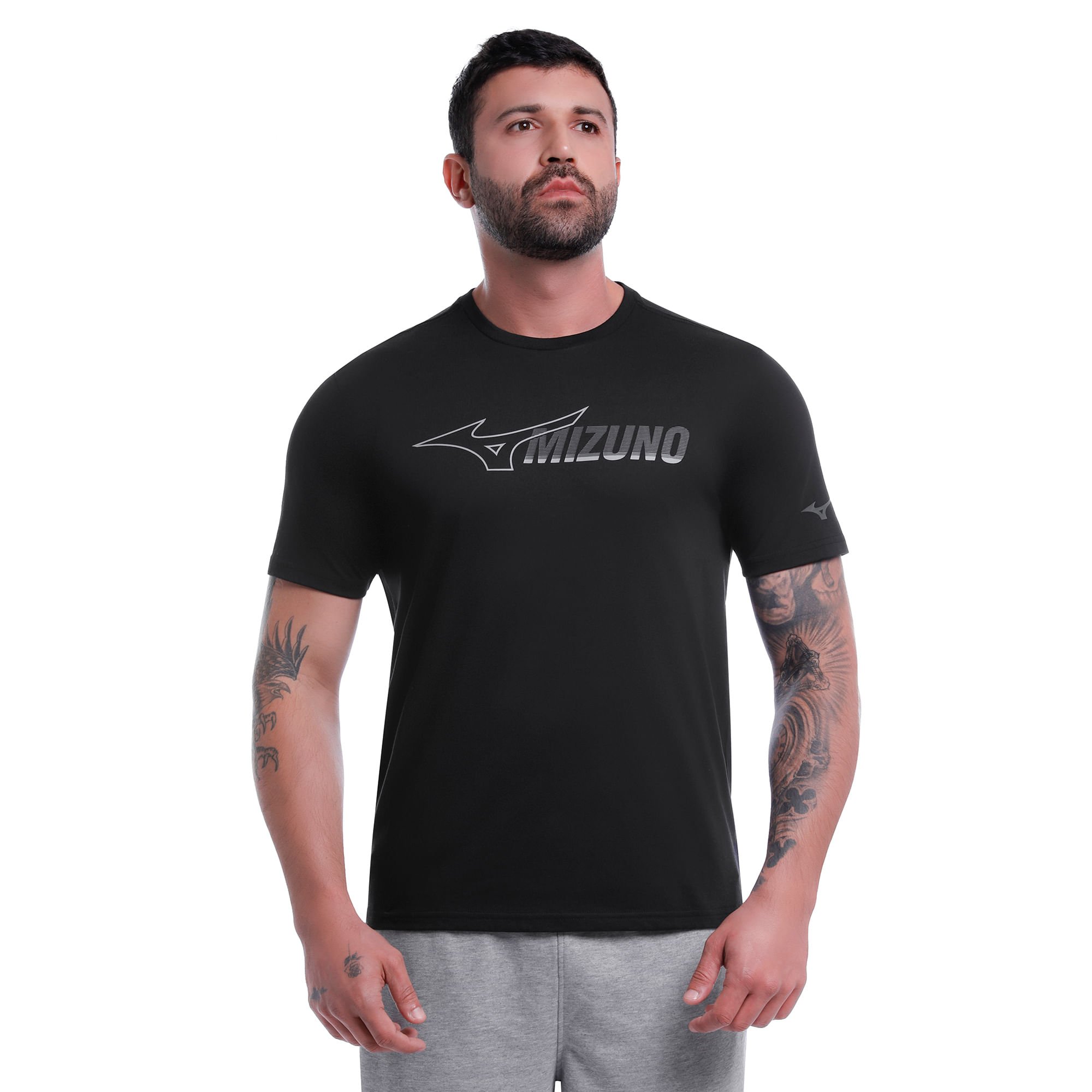 Camiseta Mizuno Stamp 2 Masculina Preto 6