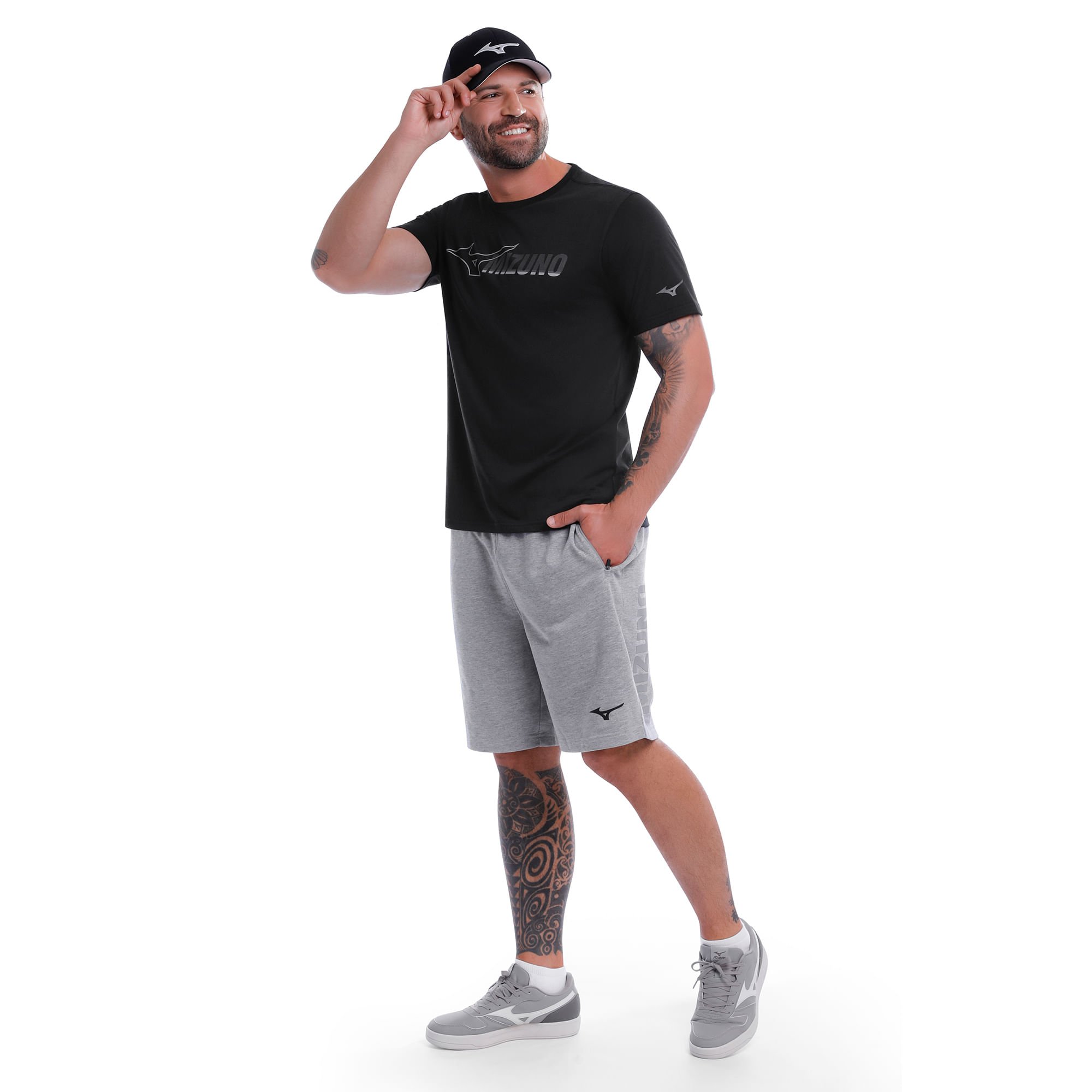 Camiseta Mizuno Stamp 2 Masculina Preto 2