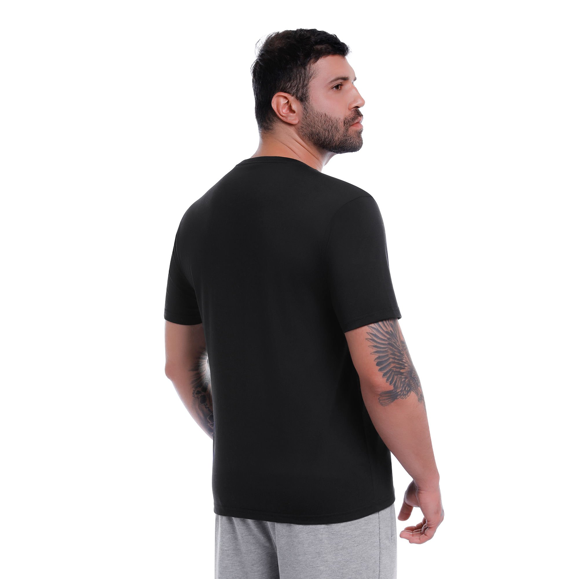 Camiseta Mizuno Stamp 2 Masculina Preto 3