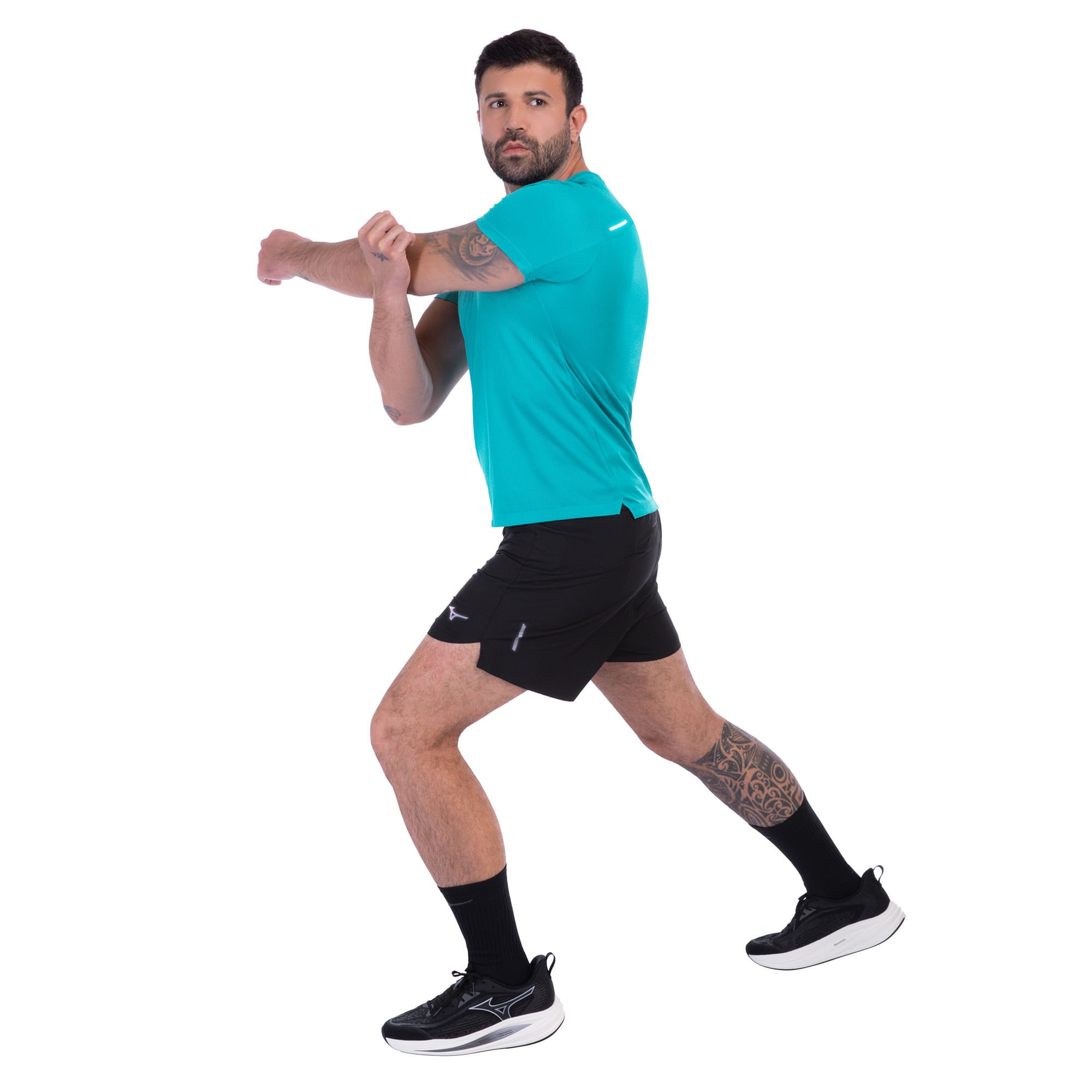 Shorts de Corrida Mizuno High 4 Masculino Preto 7