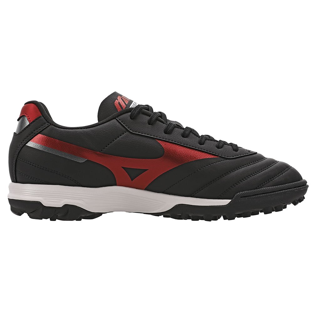 Chuteira de Campo Mizuno Morelia Classic AS Masculina Preto/Vermelho 5