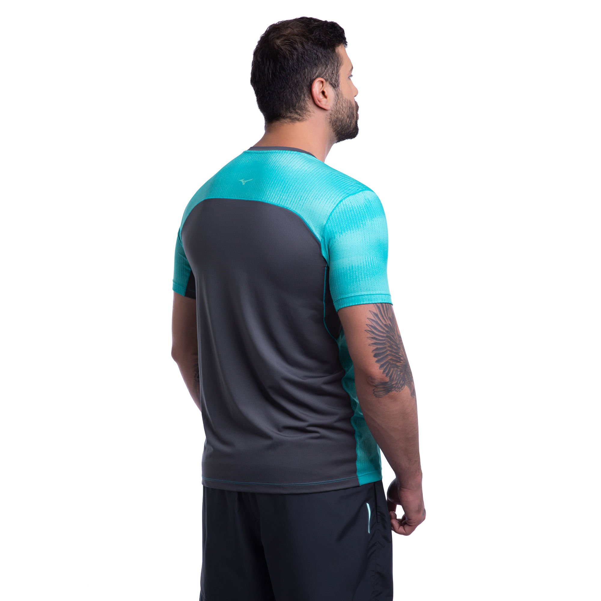 Camiseta de Corrida Mizuno Run Easy 5 Masculina Verde 4