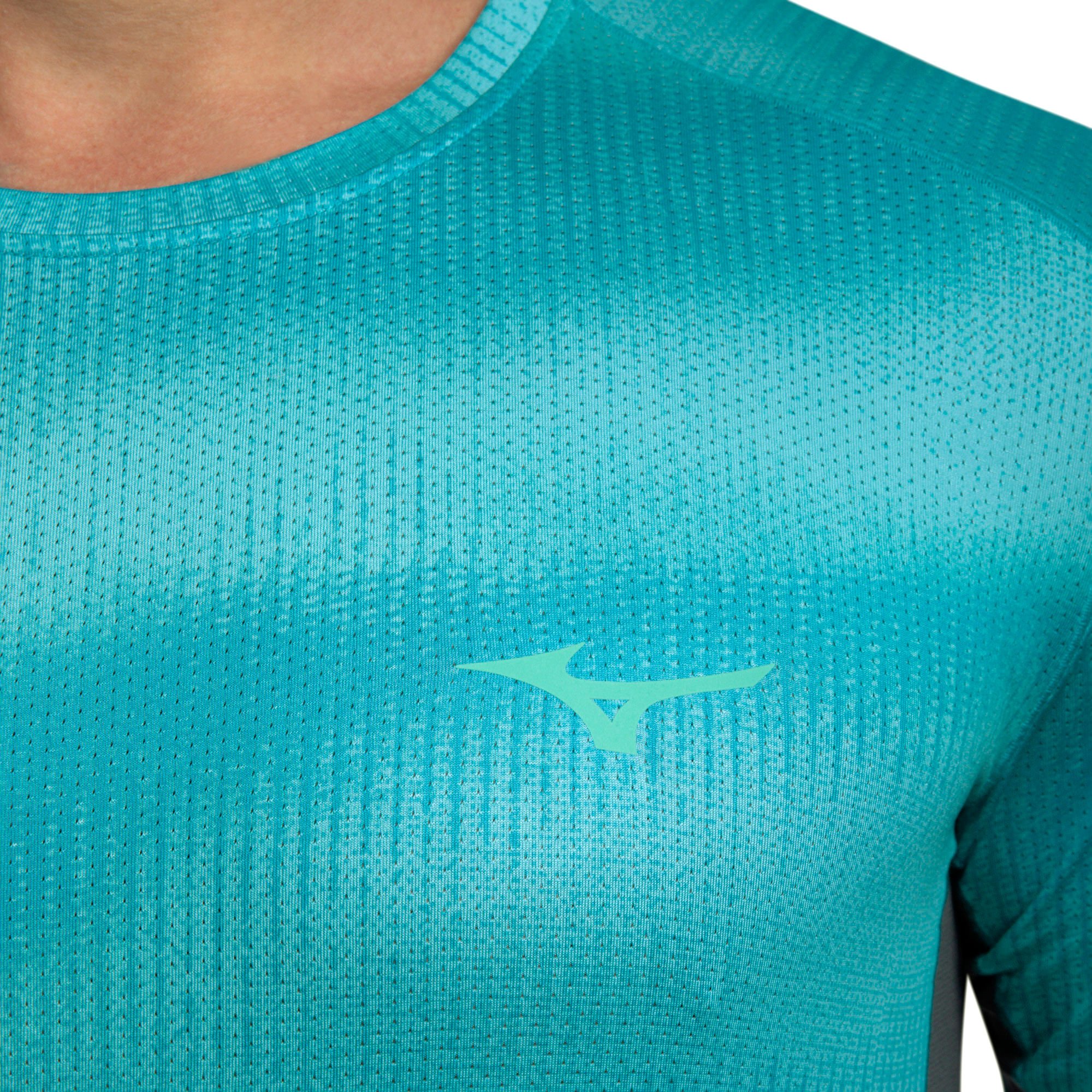 Camiseta de Corrida Mizuno Run Easy 5 Masculina Verde 5