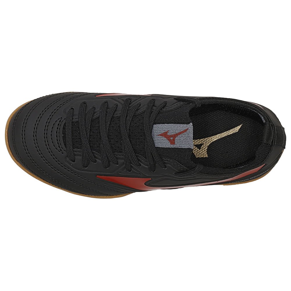 Chuteira Futsal Mizuno Regent IN Junior Preto/Vermelho 3
