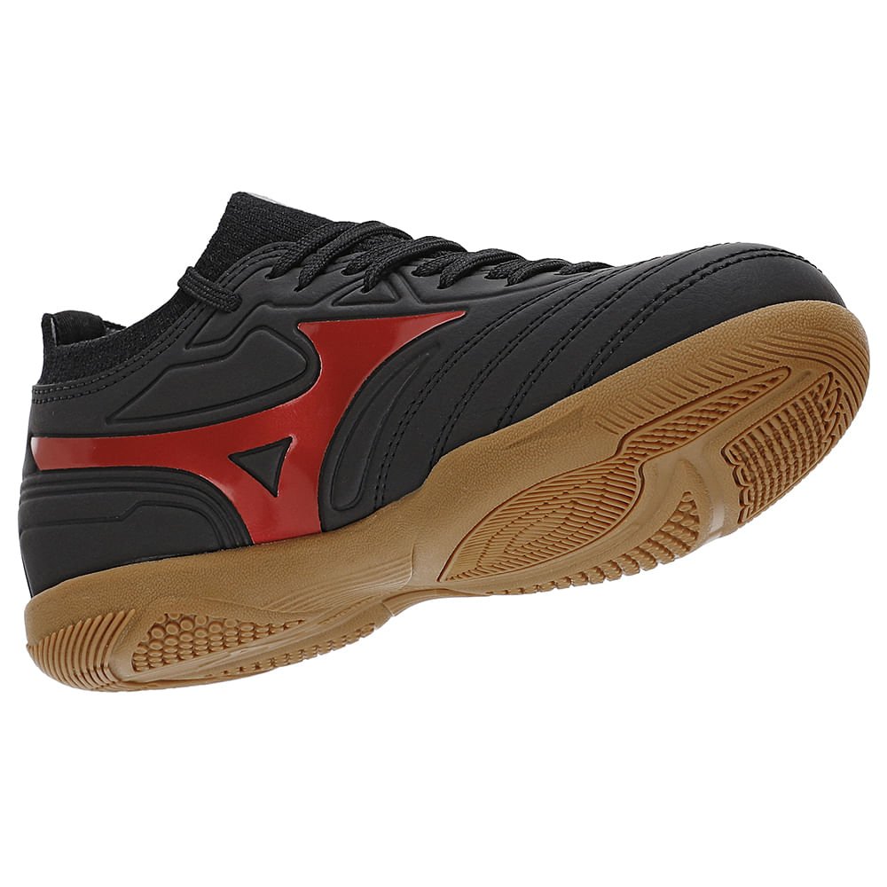 Chuteira Futsal Mizuno Regent IN Junior Preto/Vermelho 6