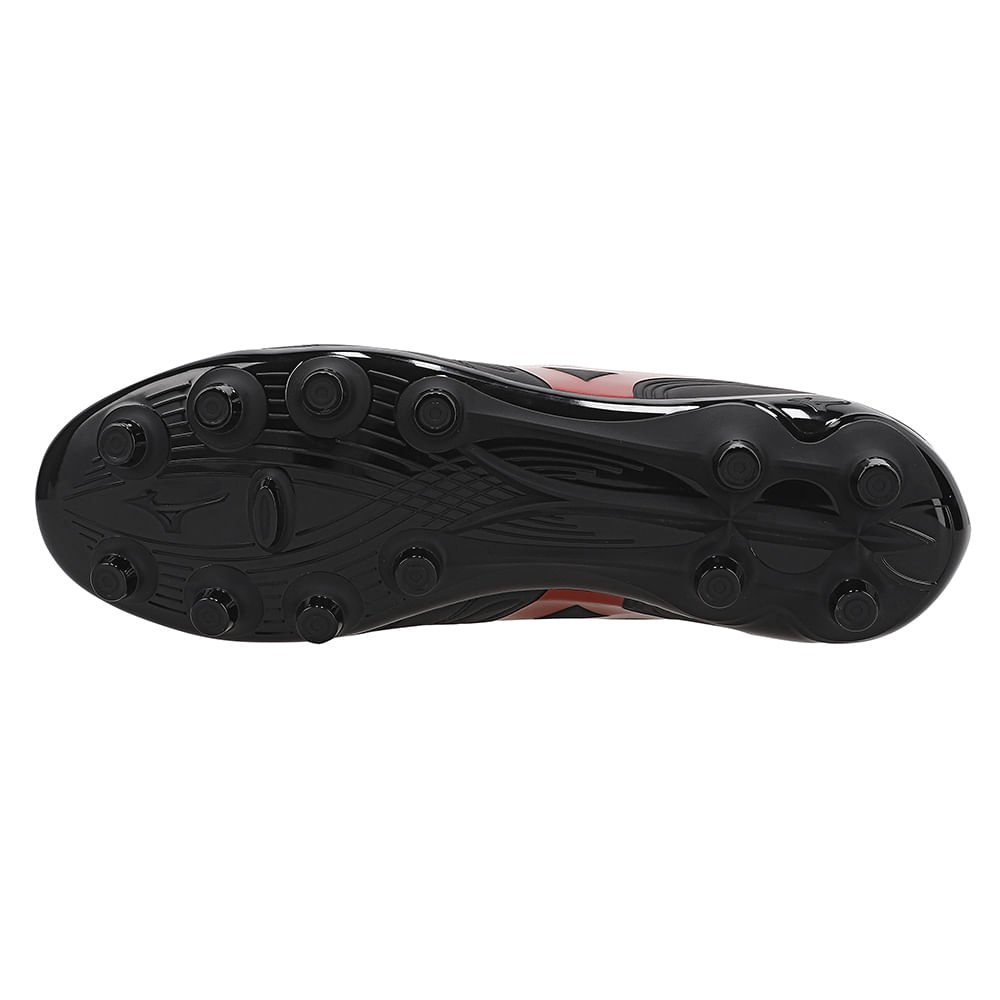 Chuteira de Campo Mizuno Regent MD Masculina Preto/Vermelho 2