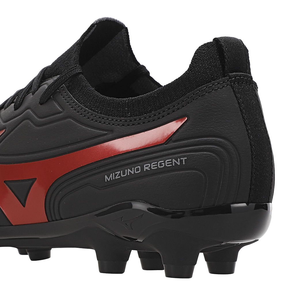 Chuteira de Campo Mizuno Regent MD Masculina Preto/Vermelho 8