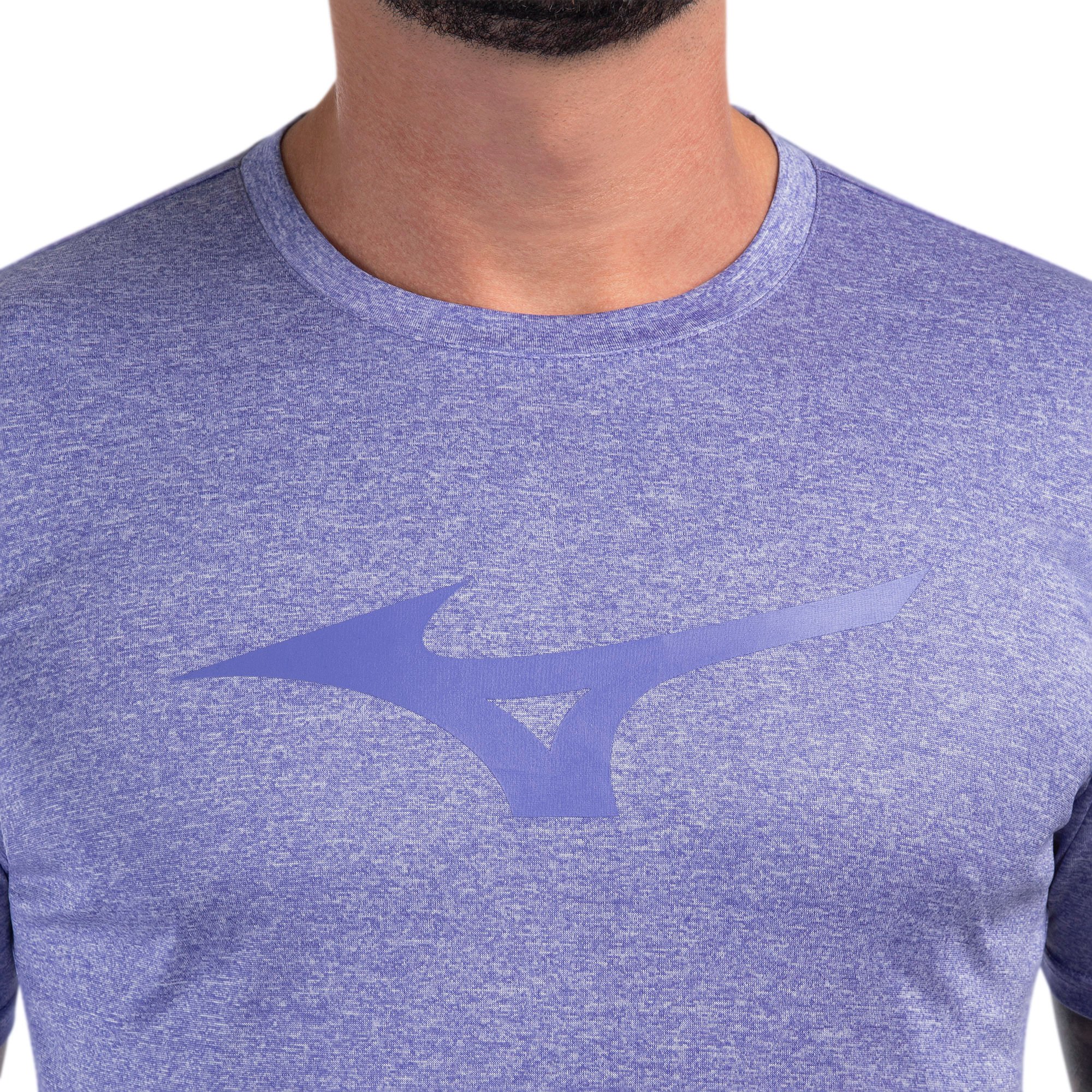 Camiseta de Corrida Mizuno Run Spark Mescla Masculino Roxo 5