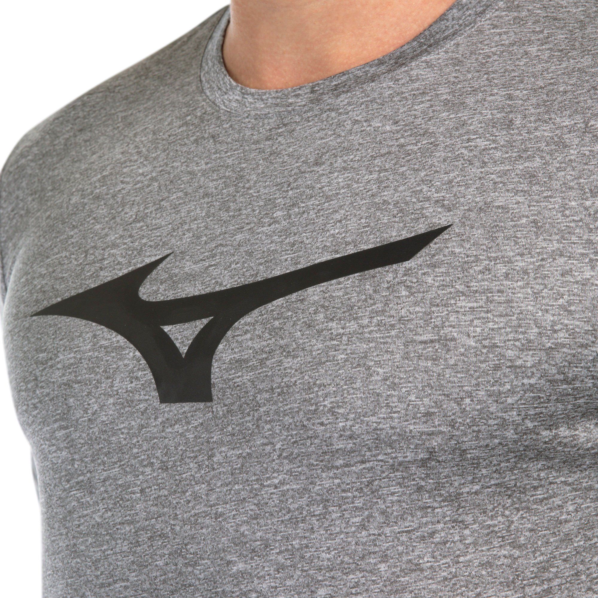 Camiseta de Corrida Mizuno Run Spark Mescla Masculina Cinza 5