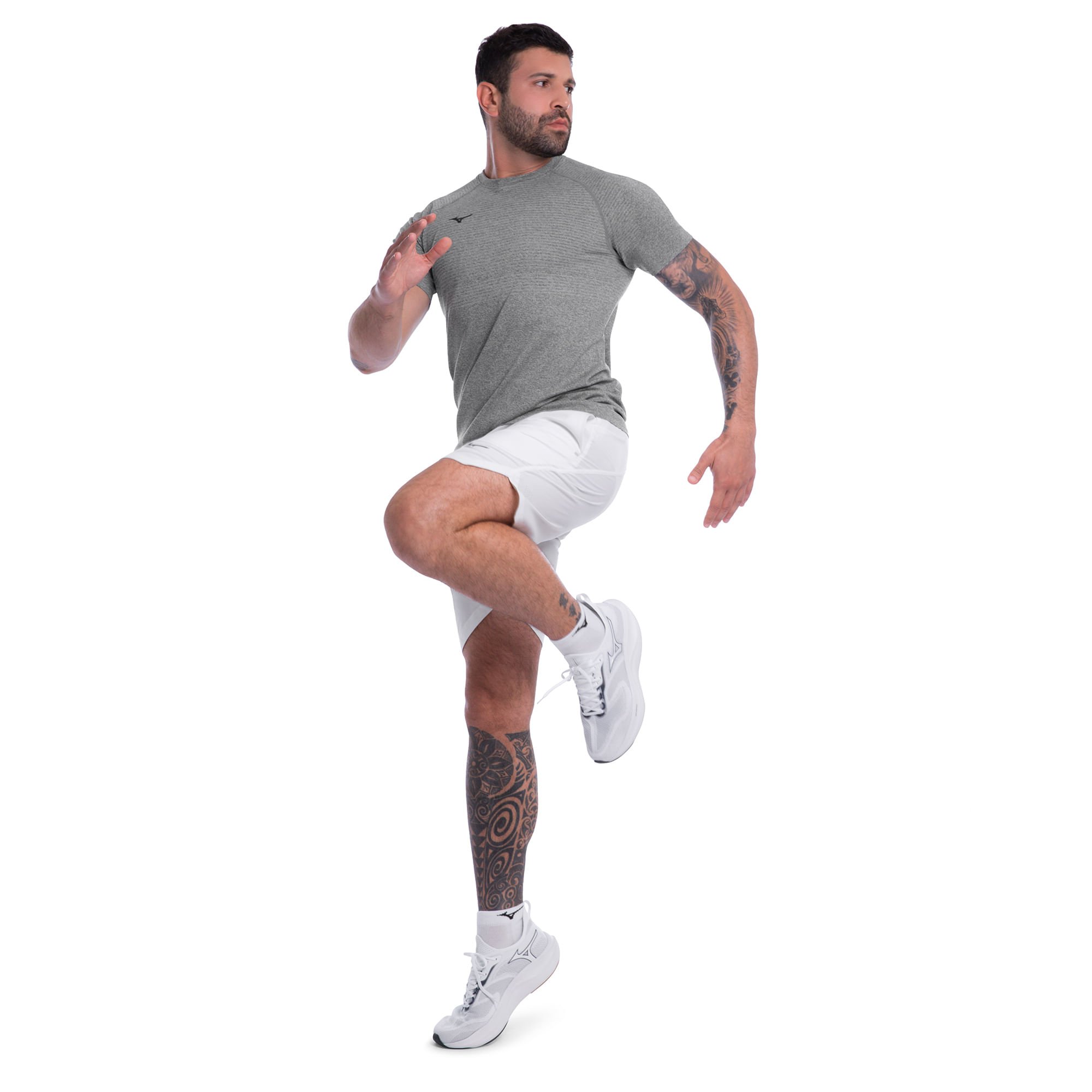 Camiseta de Treino Mizuno Soul Fit 4 New Masculina Cinza 3