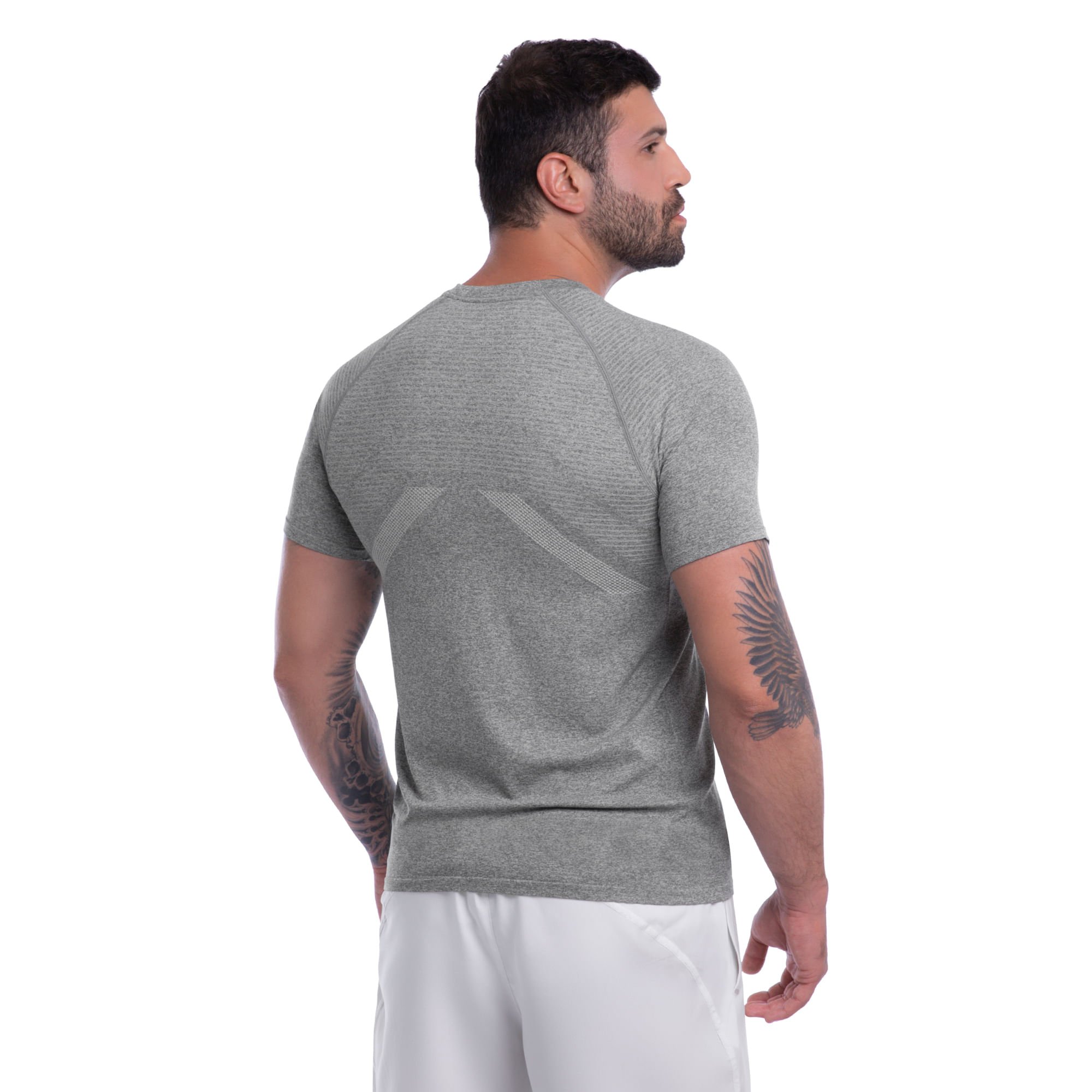 Camiseta de Treino Mizuno Soul Fit 4 New Masculina Cinza 6