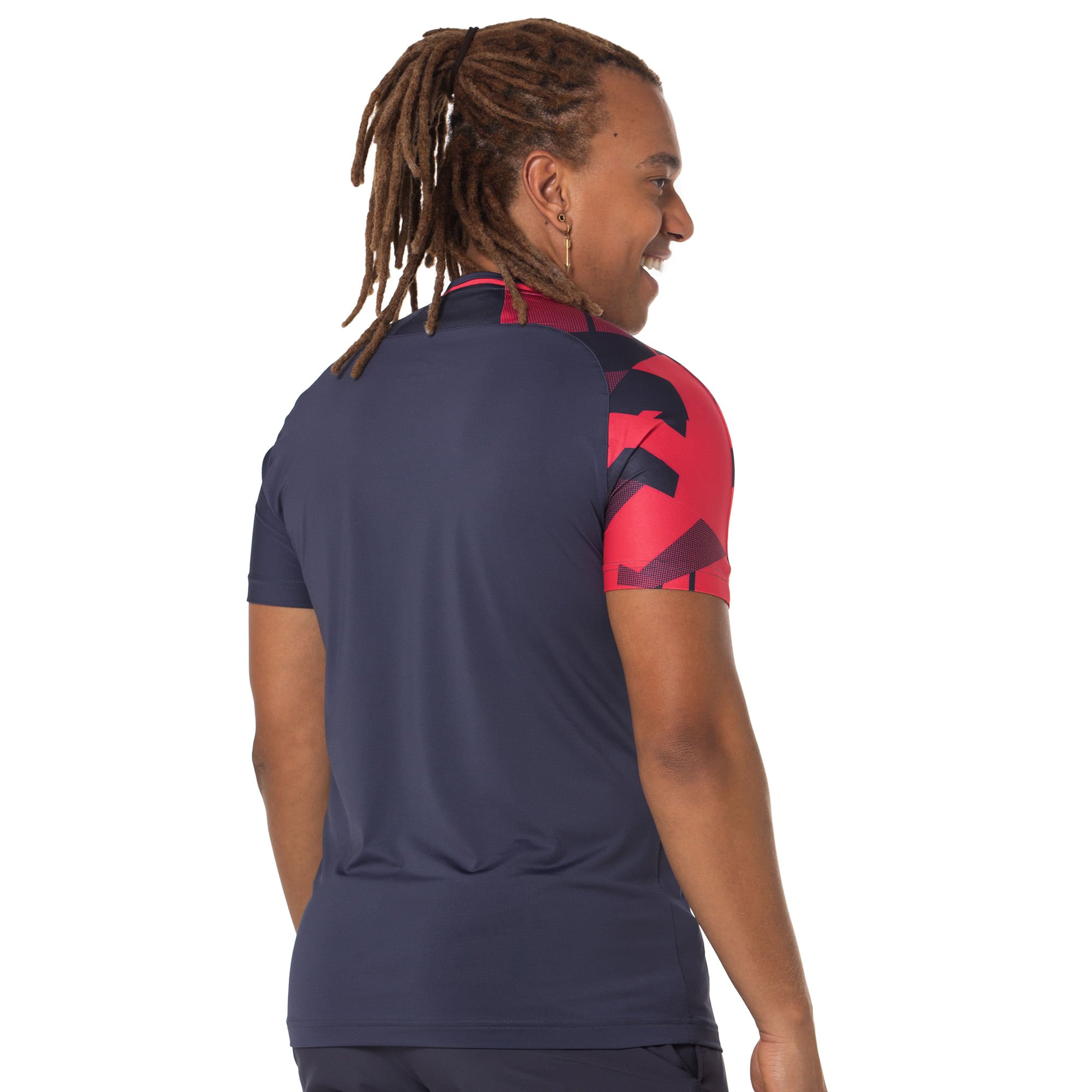 Camiseta de Tennis Mizuno Daybreakers Shadow Masculina Azul 3