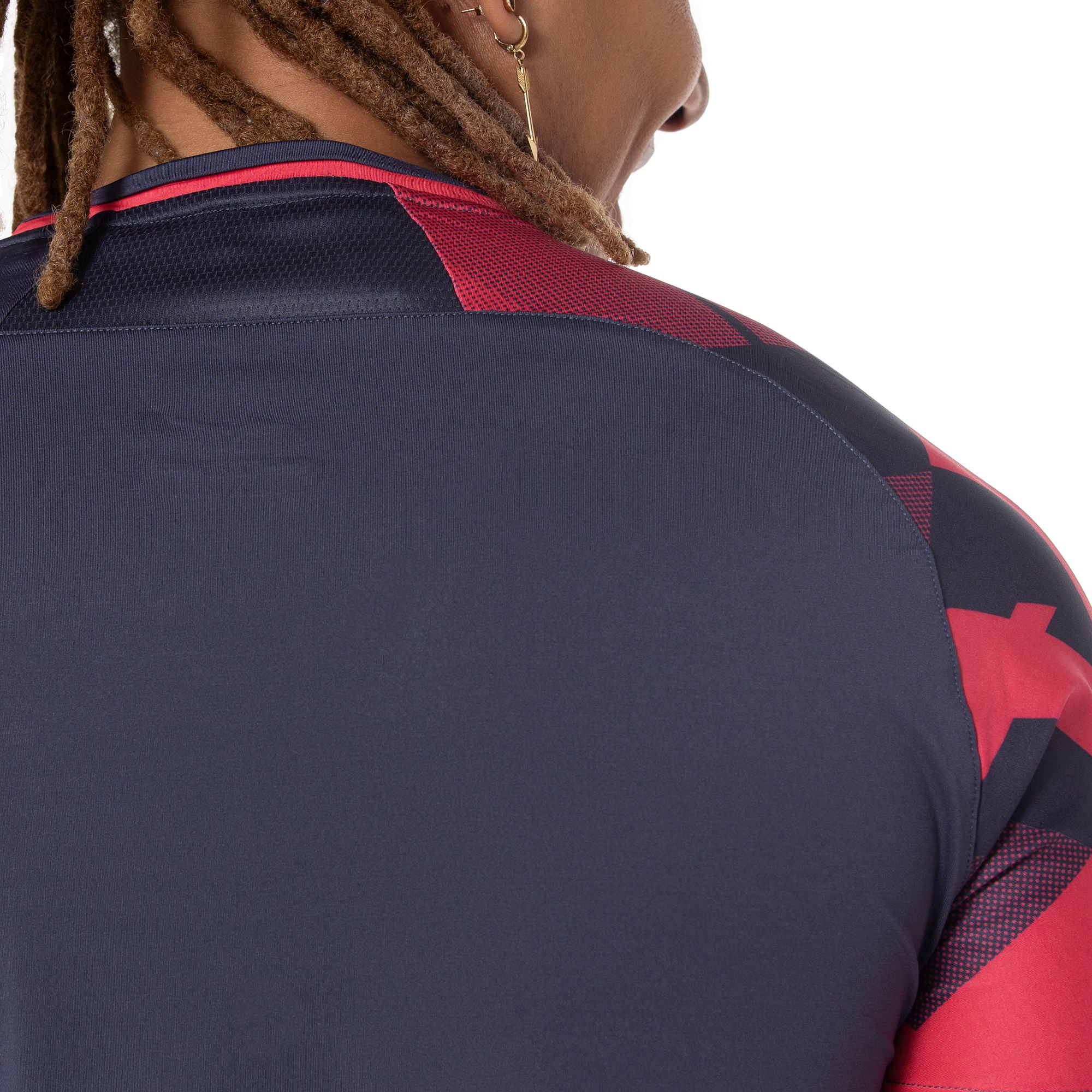 Camiseta de Tennis Mizuno Daybreakers Shadow Masculina Azul 4