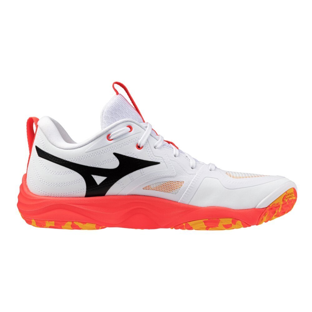Tênis de Vôlei Mizuno Momentum Elite Branco/Amarelo/Laranja 4