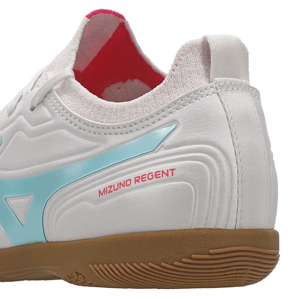 Chuteira Futsal Mizuno Regent IN Junior Branco/Azul 8