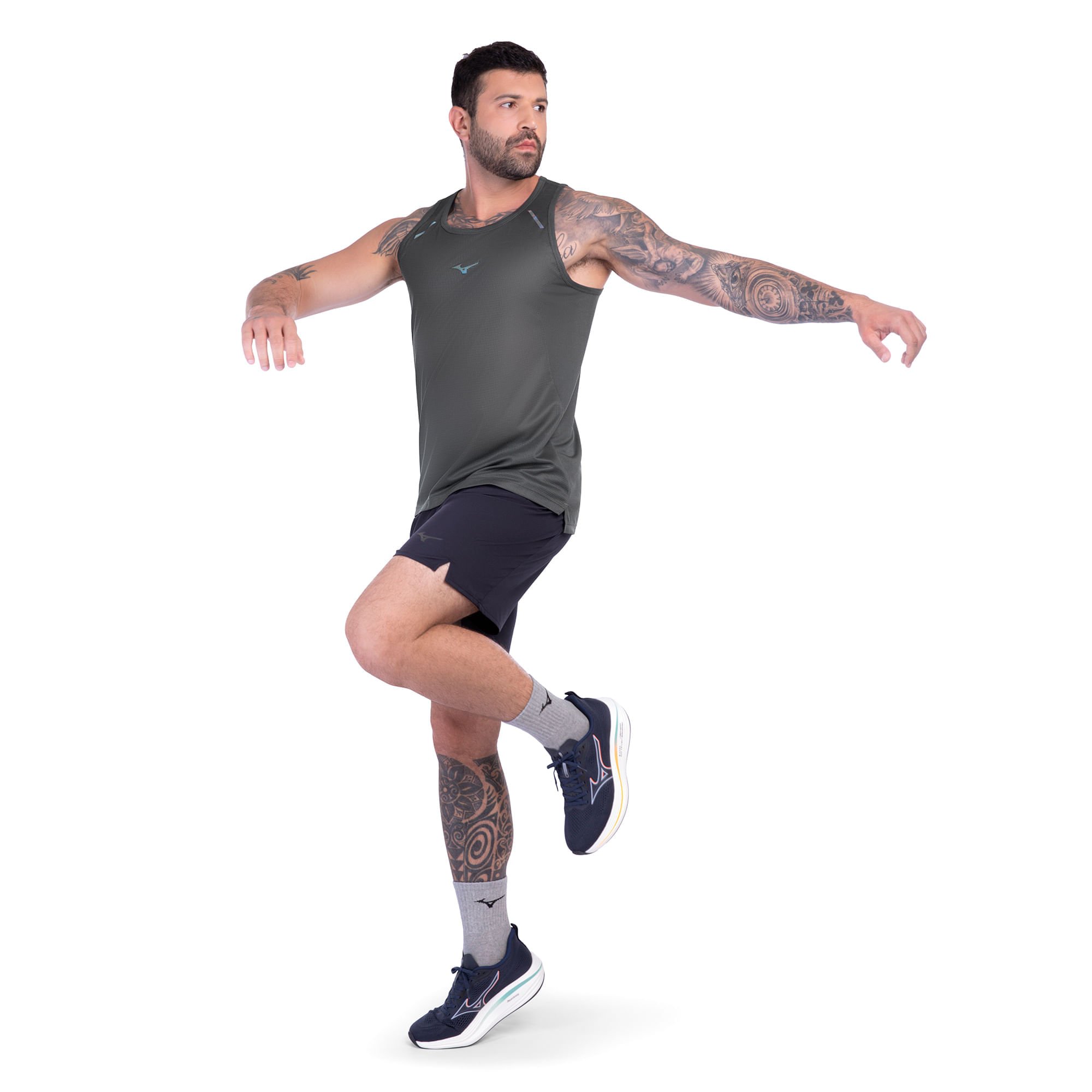 Regata de Corrida Mizuno High 3 Masculina Verde 4