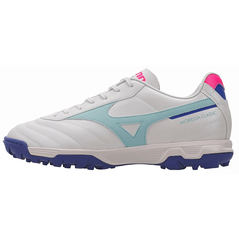 Chuteira de Campo Mizuno Morelia Classic AS Masculina Branco/Azul
