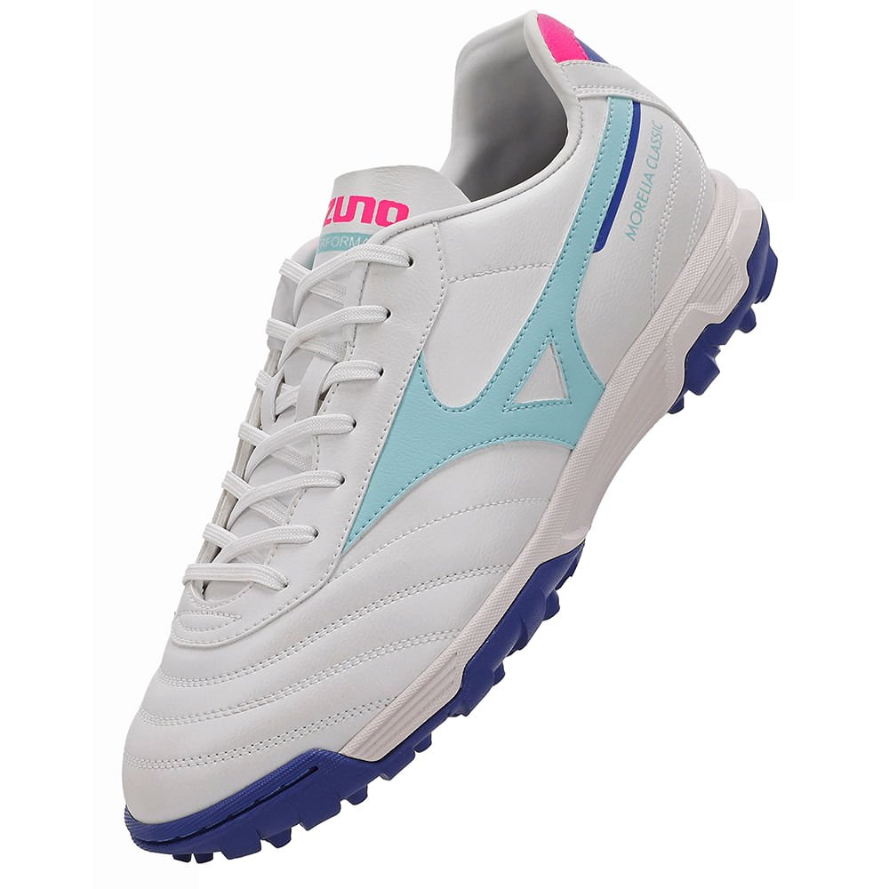Chuteira de Campo Mizuno Morelia Classic AS Masculina Branco/Azul 7