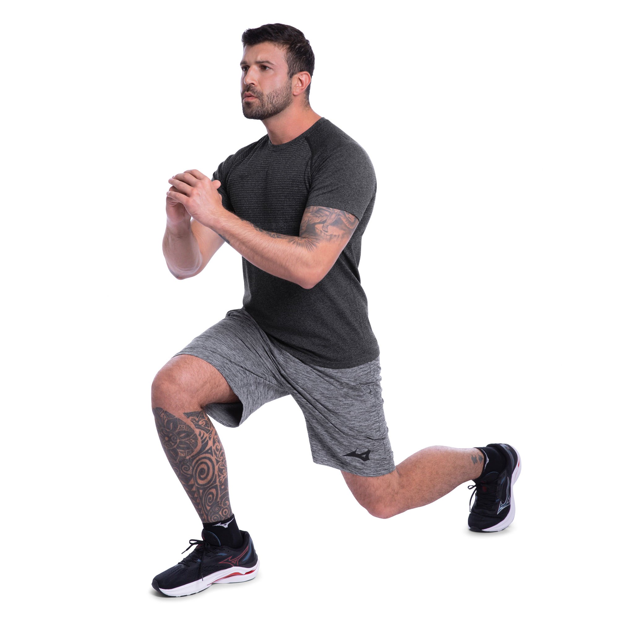 Camiseta de Treino Mizuno Soul Fit 4 New Masculina Cinza 3