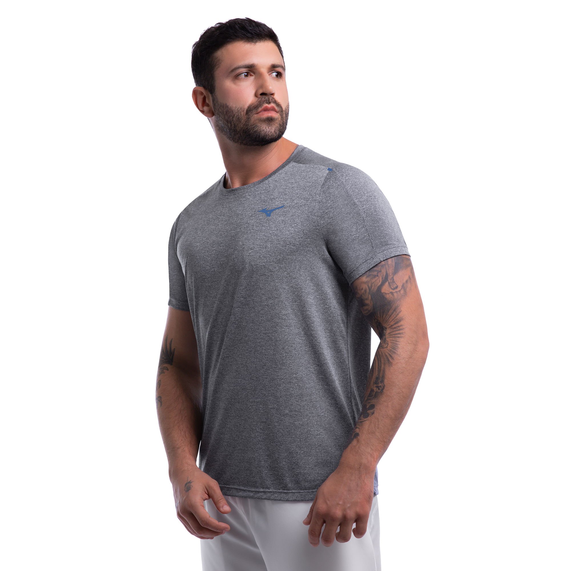 Camiseta de Treino Mizuno Prime New Masculina Cinza 2