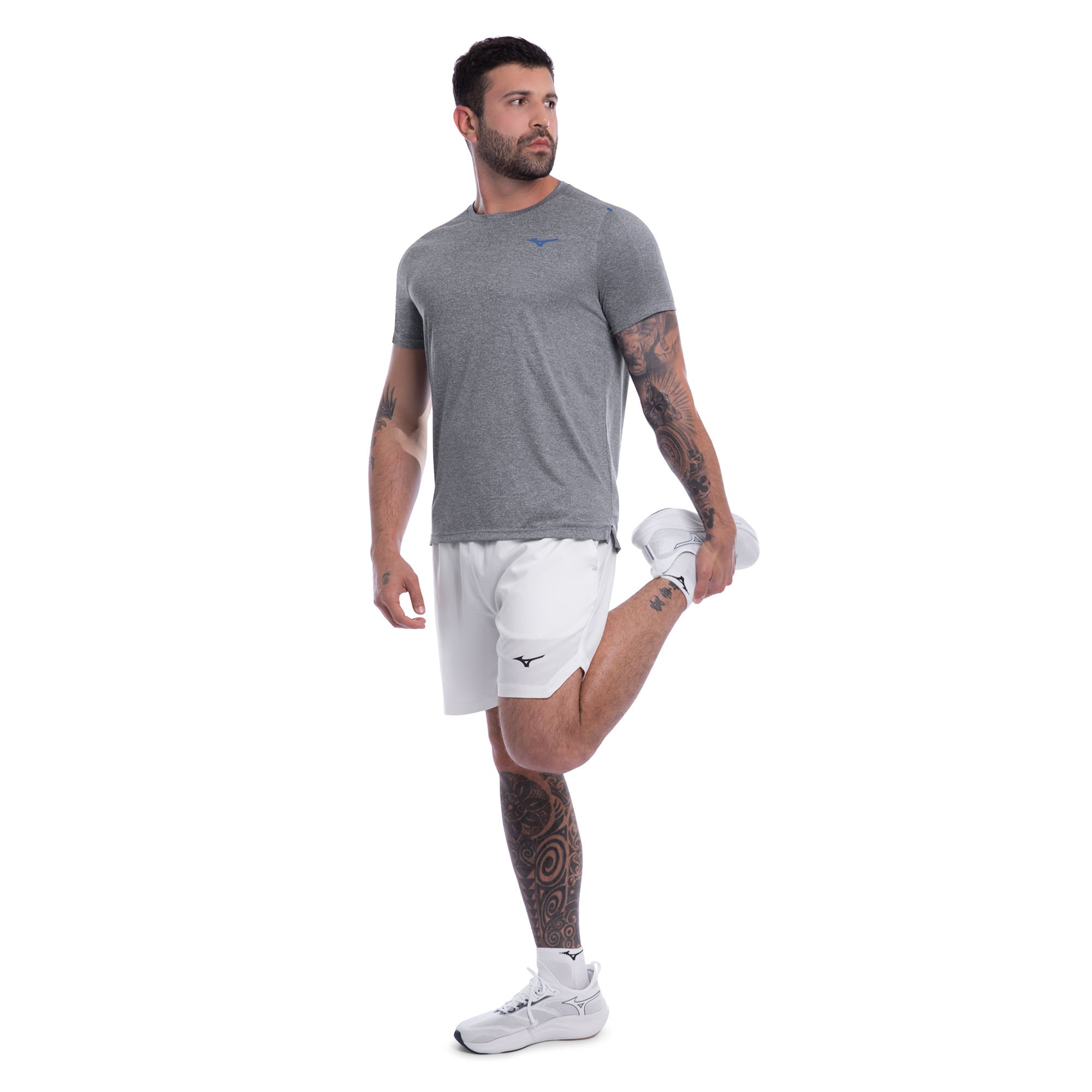 Camiseta de Treino Mizuno Prime New Masculina Cinza 3