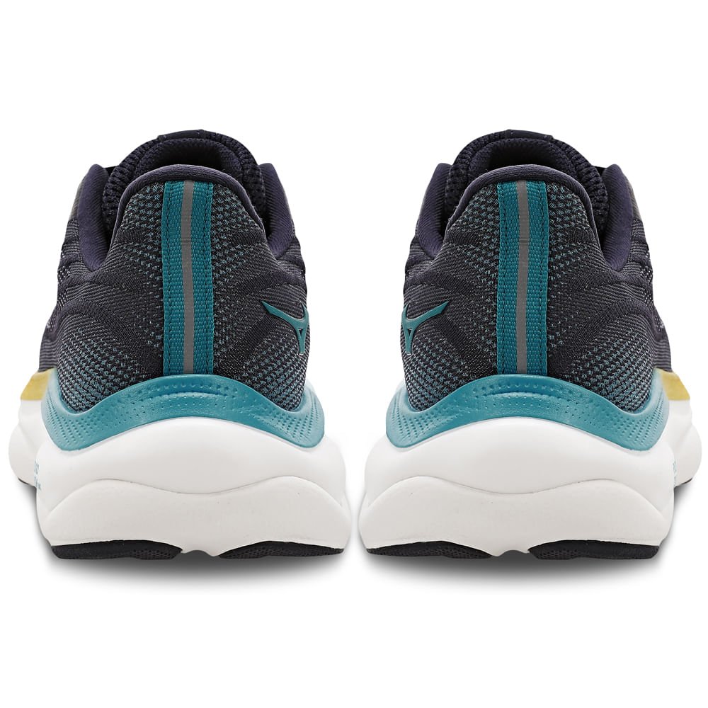 Tênis de Corrida Mizuno Wave SKY 9 Masculino Cinza/Azul/Laranja 3