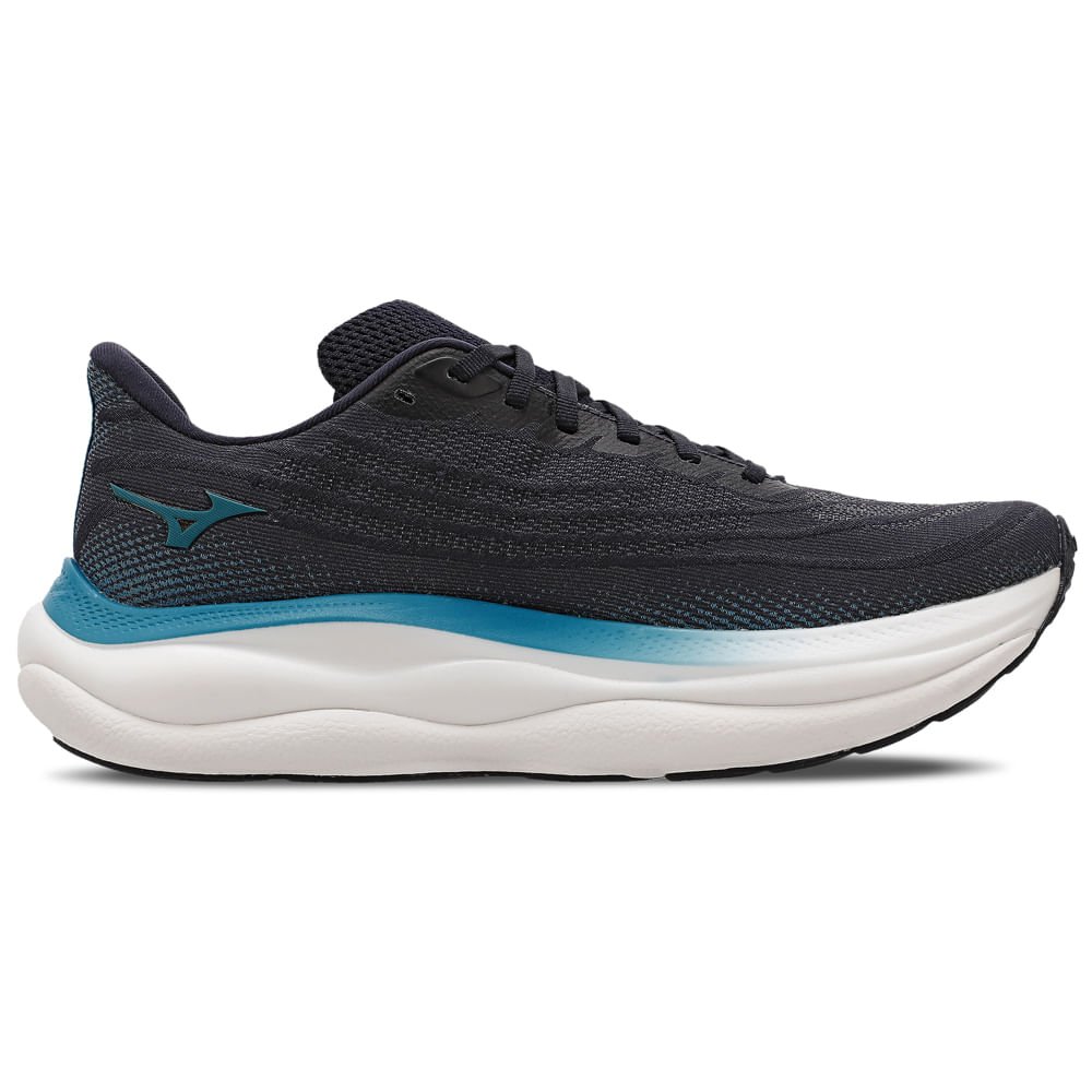 Tênis de Corrida Mizuno Wave SKY 9 Masculino Cinza/Azul/Laranja 4