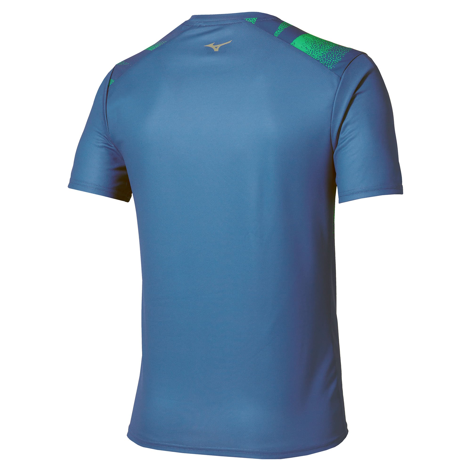 Camiseta de Corrida Mizuno Core Graphic Masculina Azul/Verde 2