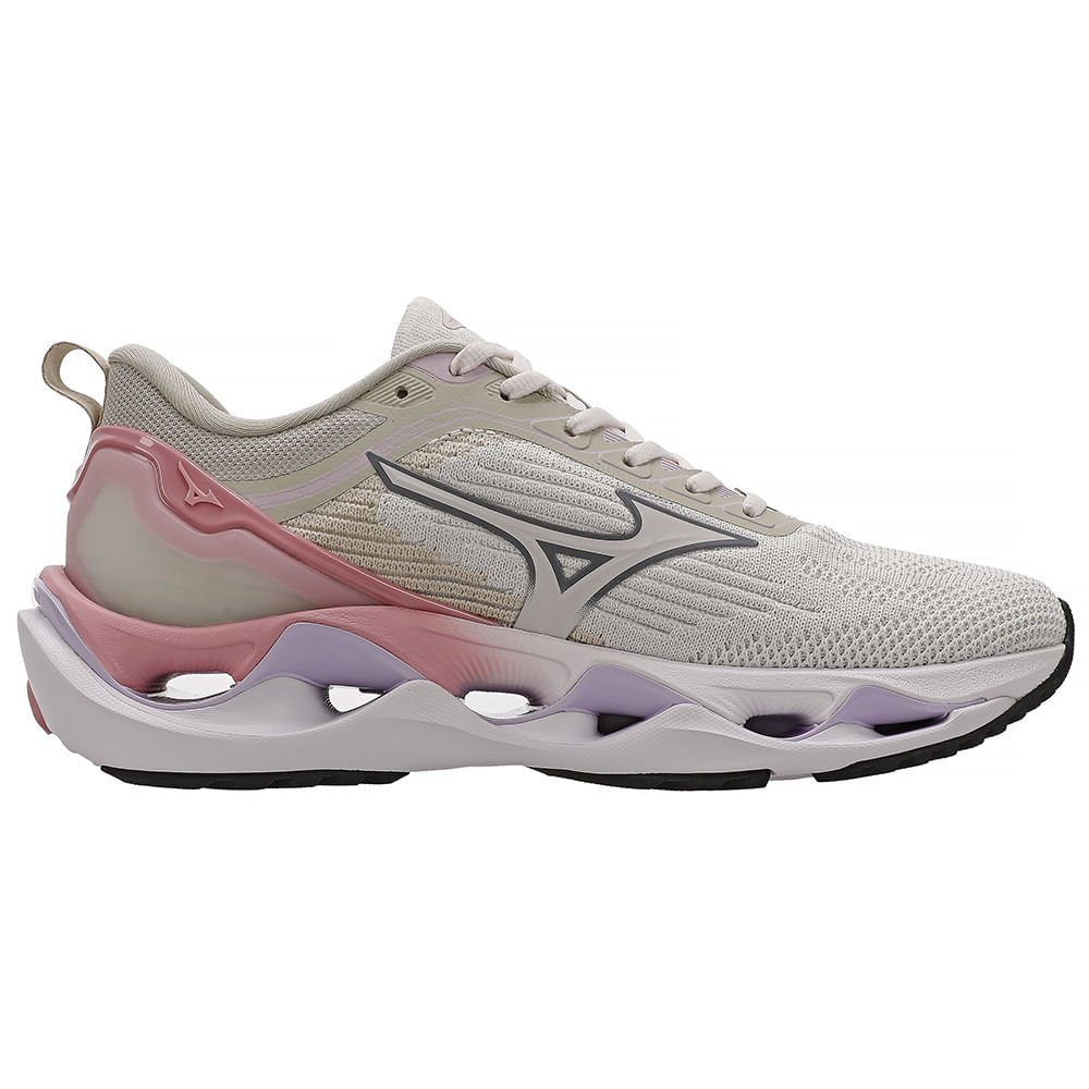 Tênis de Corrida Feminino Mizuno Wave Stratos 3 Bege 5