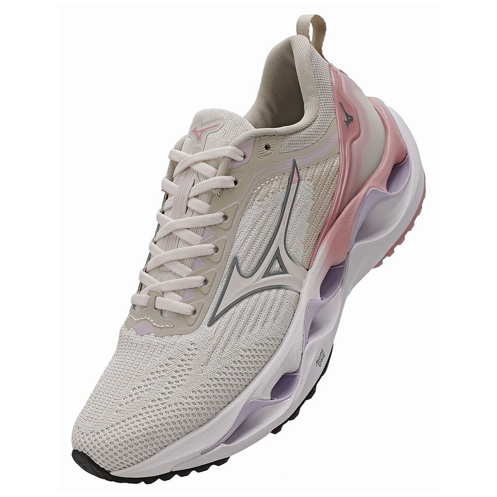 Tênis de Corrida Feminino Mizuno Wave Stratos 3 Bege 6