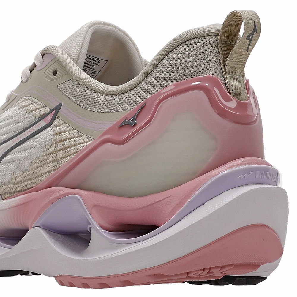 Tênis de Corrida Feminino Mizuno Wave Stratos 3 Bege 8