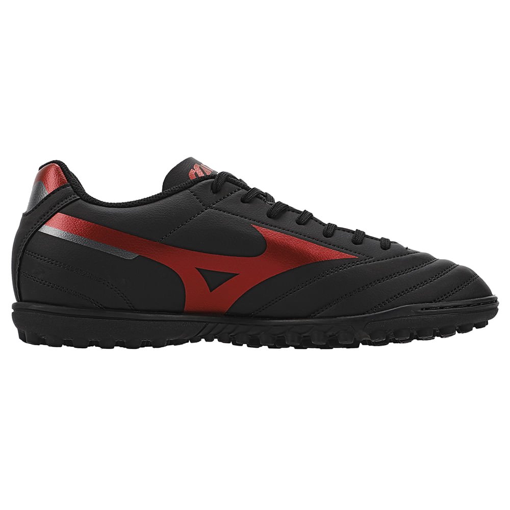 Chuteira Society Mizuno Morelia Club AS Masculina Preto/Vermelho 5