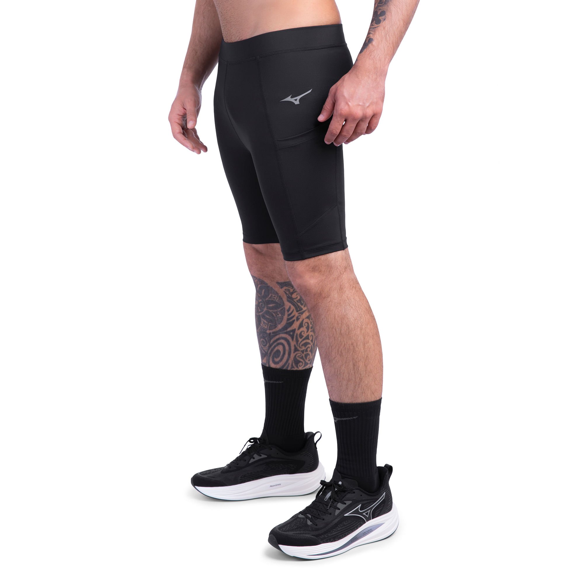 Bermuda de Corrida Mizuno Compress Masculina Preto 2