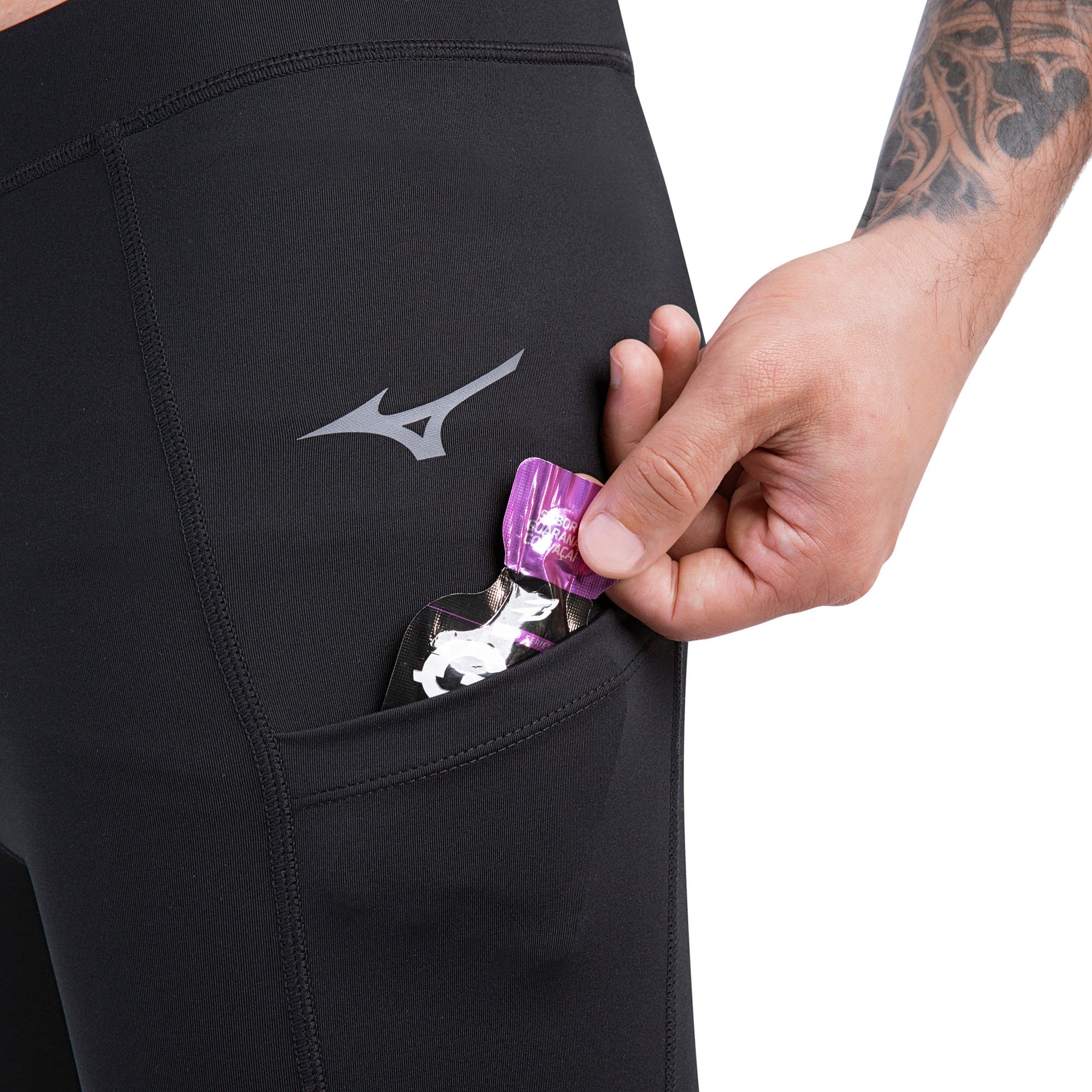 Bermuda de Corrida Mizuno Compress Masculina Preto 6